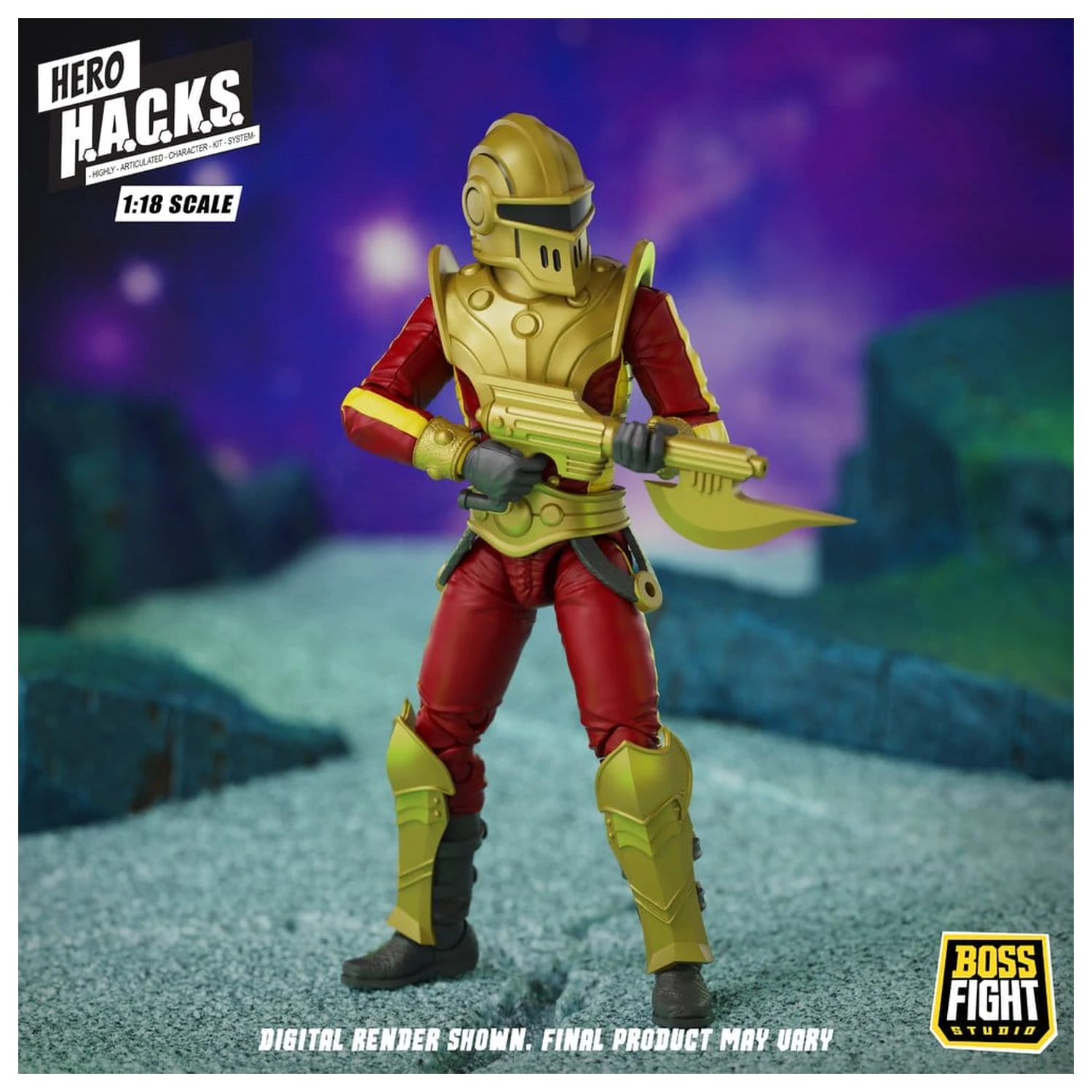 Hero H.A.C.K.S. Core Akcijska figura 1/18 Heroes and Villains Wave 1 Stellar Guard: Cosmic Defender of Accord fotografija izdelka