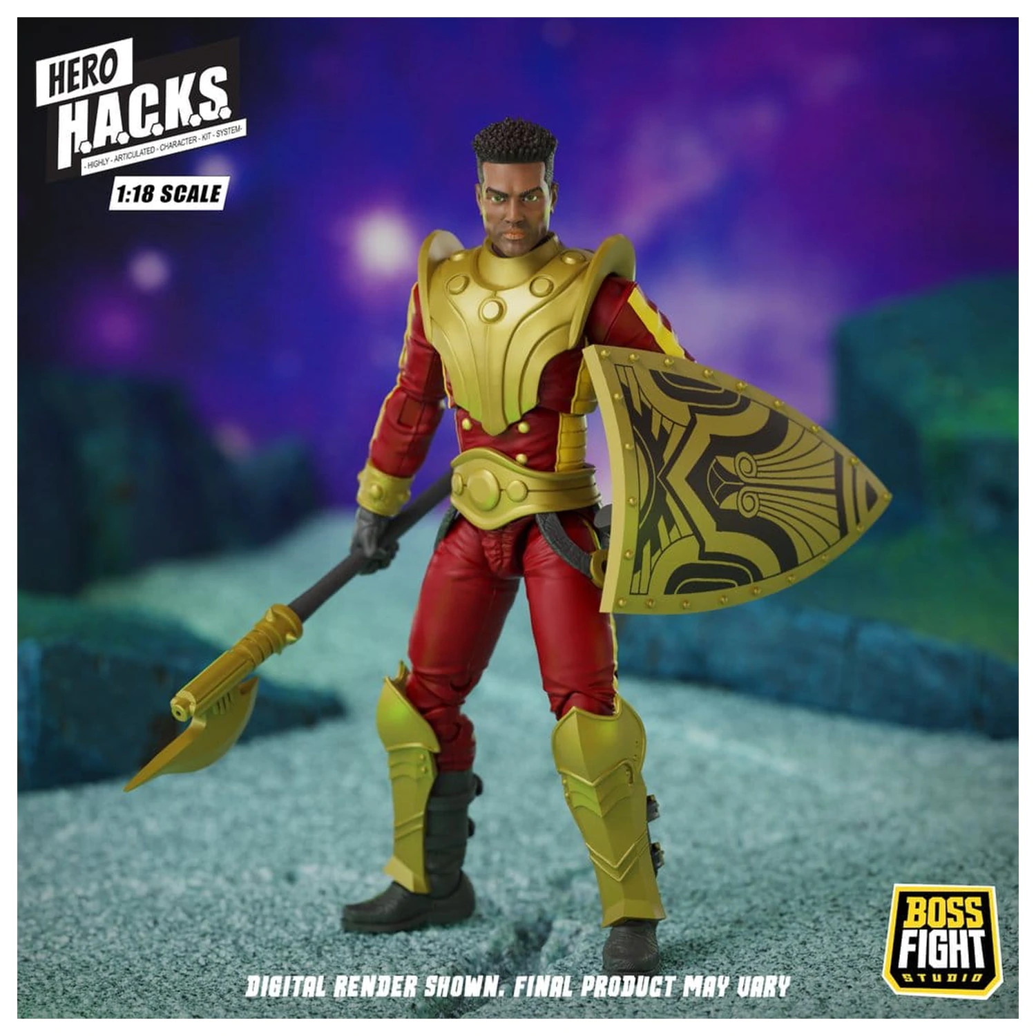 Hero H.A.C.K.S. Core Akcijska figura 1/18 Heroes and Villains Wave 1 Stellar Guard: Cosmic Defender of Accord fotografija izdelka