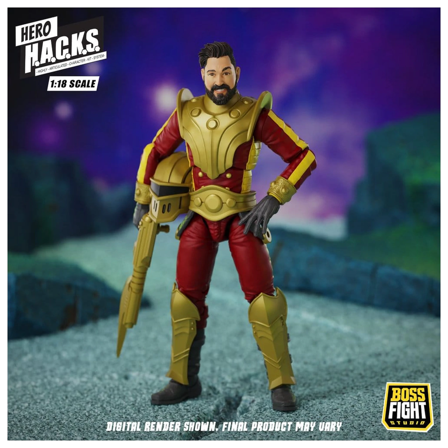 Hero H.A.C.K.S. Core Akcijska figura 1/18 Heroes and Villains Wave 1 Stellar Guard: Cosmic Defender of Accord fotografija izdelka