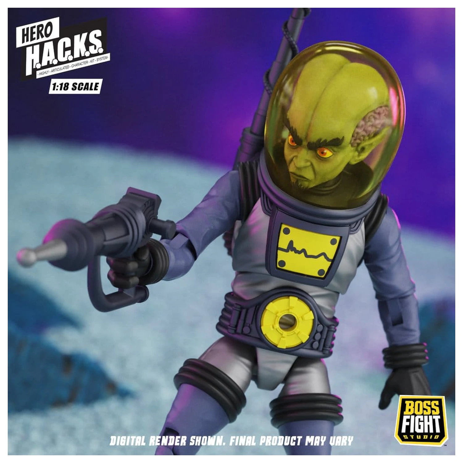 Hero H.A.C.K.S. Osrednja akcijska figura 1/18 Heroes and Villains Wave 1 Zarko Resources Inc.: Galactic Prospectors fotografija izdelka