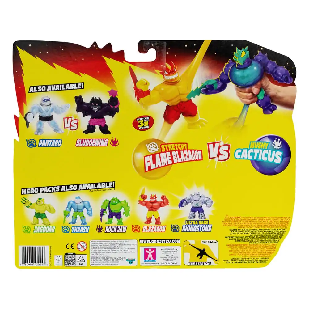 Heroes of Goo Jit Zu Meteor Madness Raztegljive Figure 2-Pack Flame Blazagon vs. Cacticus 13 cm fotografija izdelka