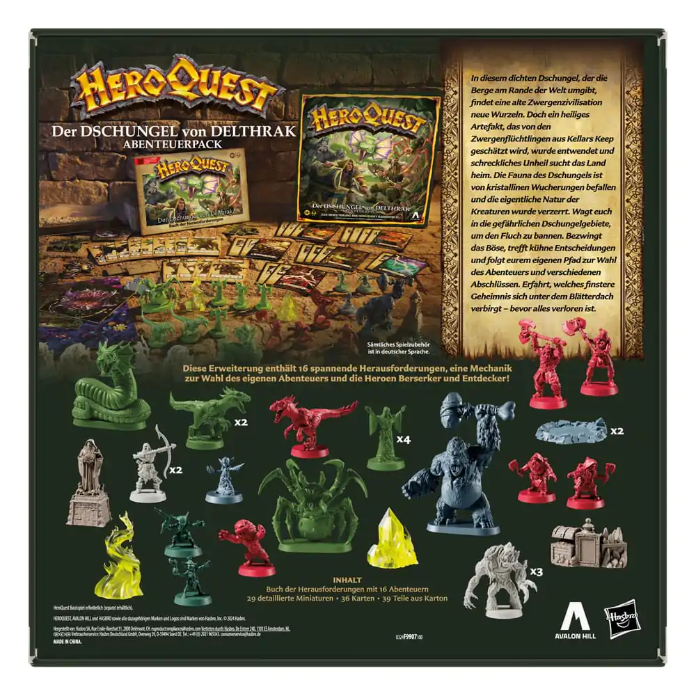 HeroQuest družabna igra Razširitev Der Dschungel von Delthrak Quest Paket *German Version* fotografija izdelka