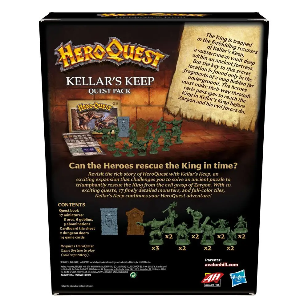 HeroQuest družabna igra Razširitev Kellar's Keep Quest Pack english fotografija izdelka