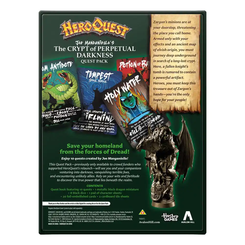 HeroQuest družabna igra Razširitev The Crypt of Perpetual Darkness Quest Paket *English Version* fotografija izdelka