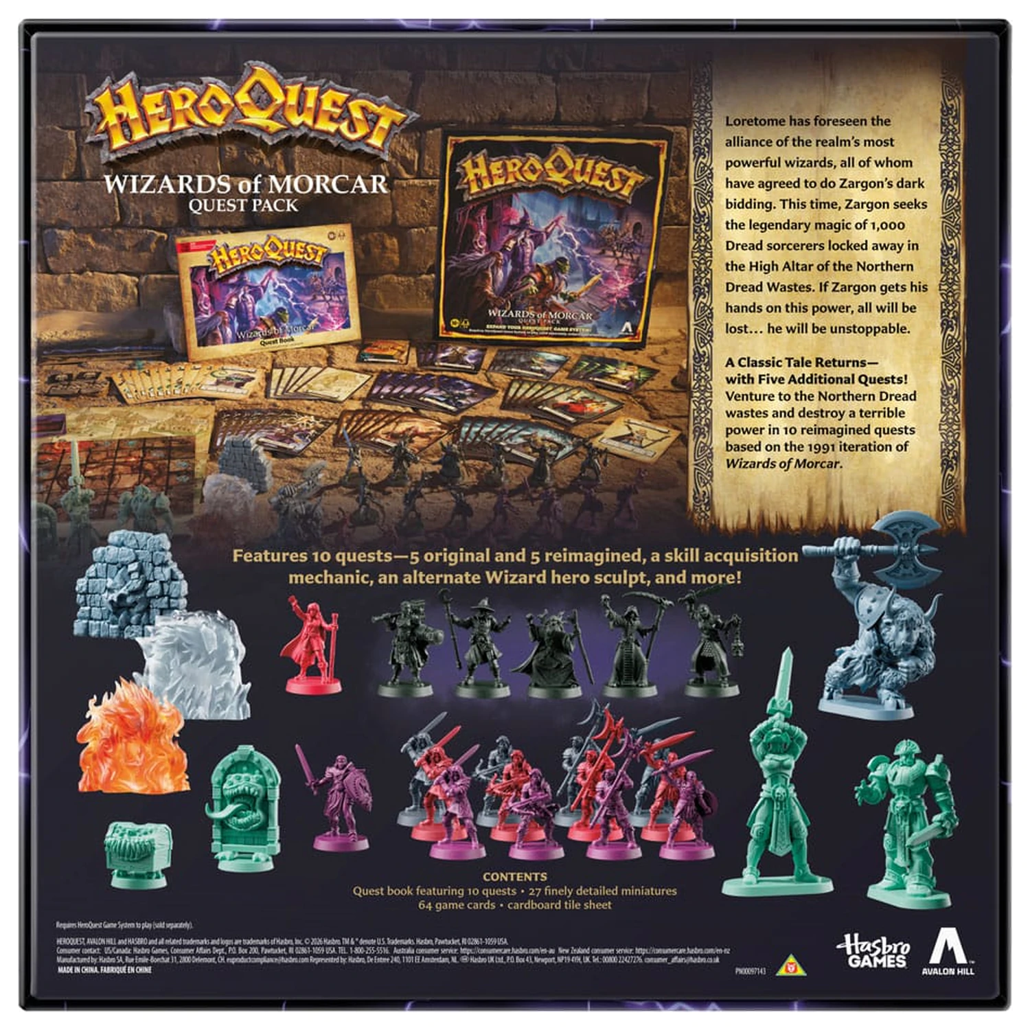 HeroQuest Družabna igra Razširitev Wizards of Morcar Quest Pack *Angleška Različica* fotografija izdelka