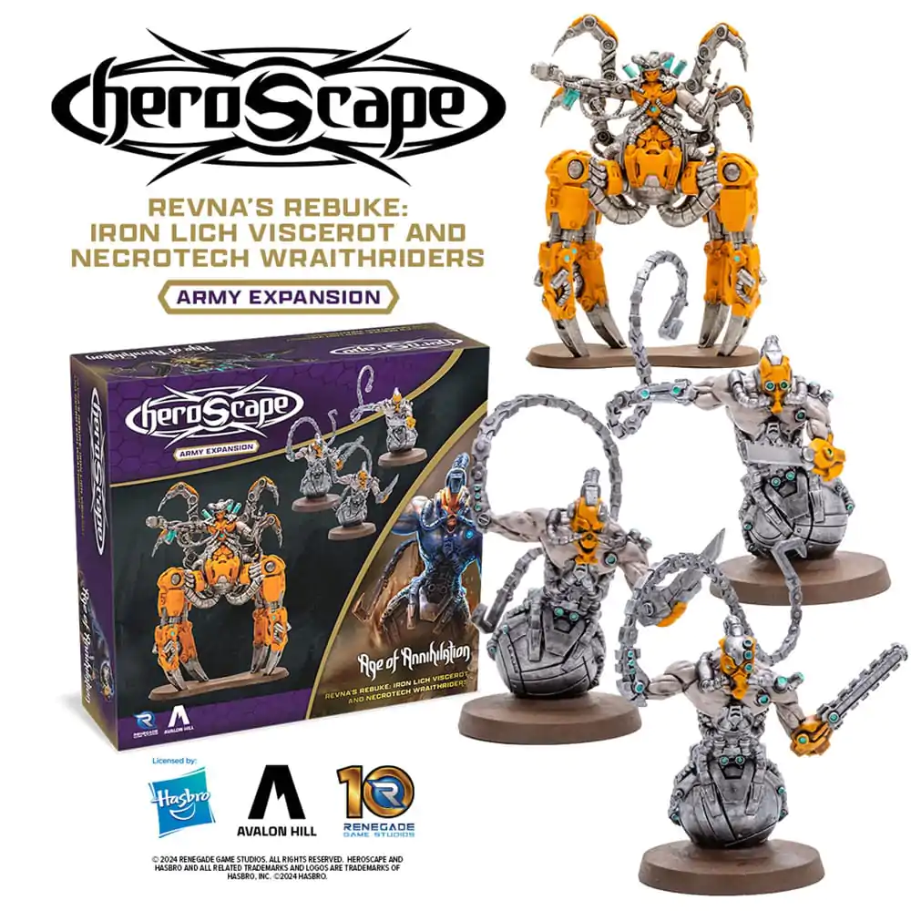 Heroscape Expansion Revna&#039;s Rebuke: Iron Lich Viscerot and Necrotech Wraithriders Vojska *English Version* fotografija izdelka