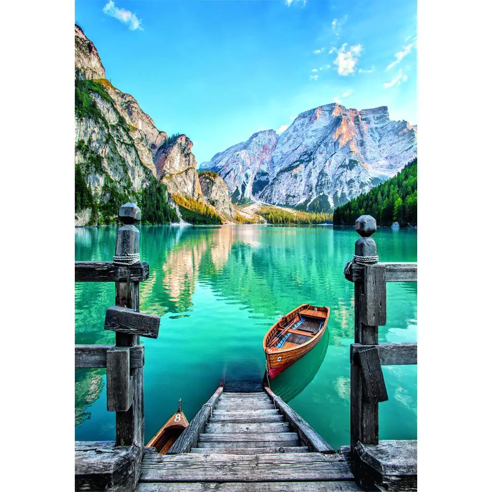 Visokokakovostne sestavljanke Jezero Braies 500 kosov fotografija izdelka