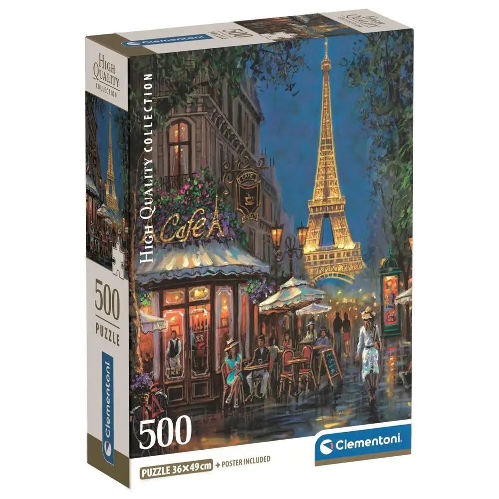 Visokokakovostna Noč v kavarni Eiffel puzzle 500 kosov fotografija izdelka