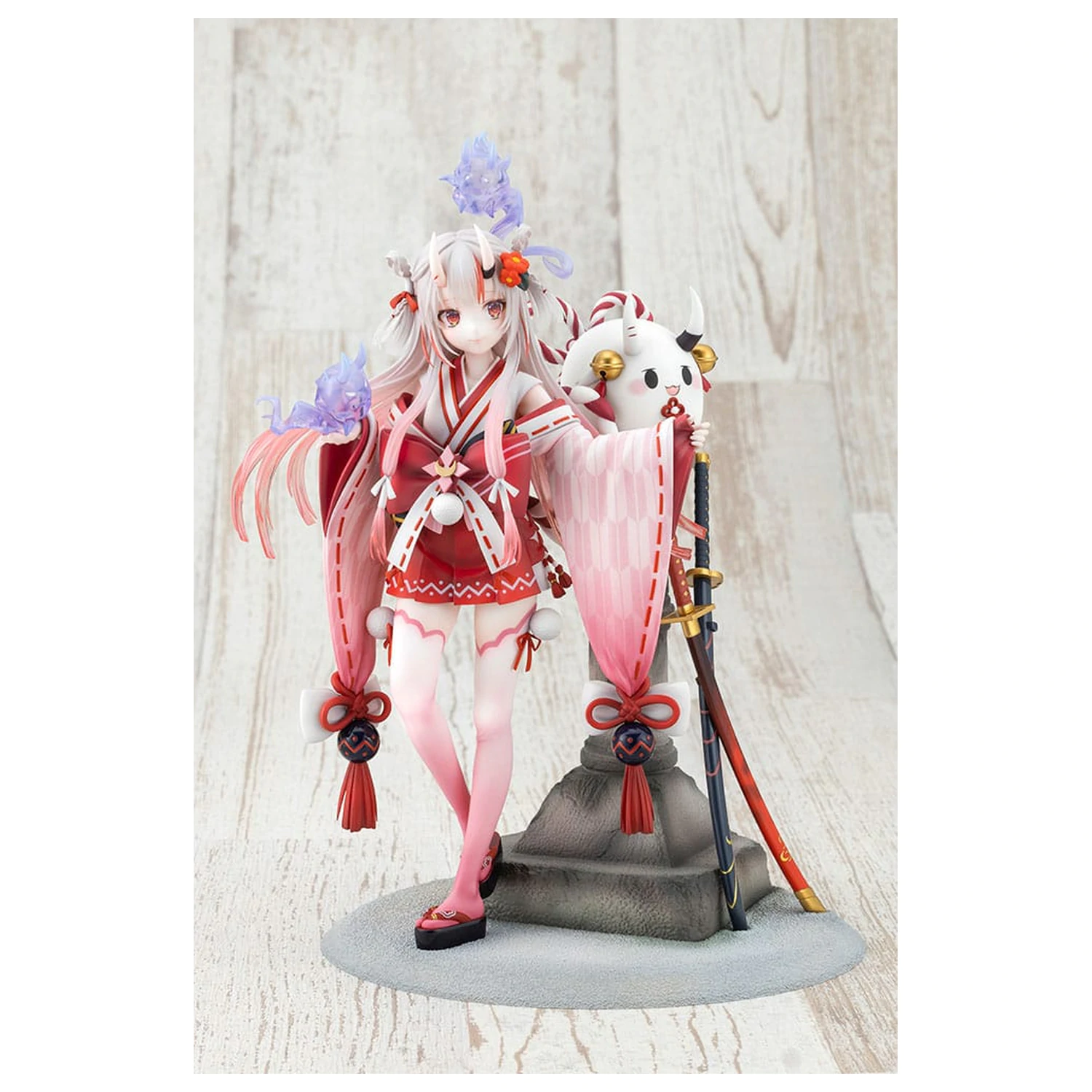 Hololive Production PVC kip 1/7 Nakiri Ayame Shrine Maiden Fortune Outfit Ver. 26 cm fotografija izdelka