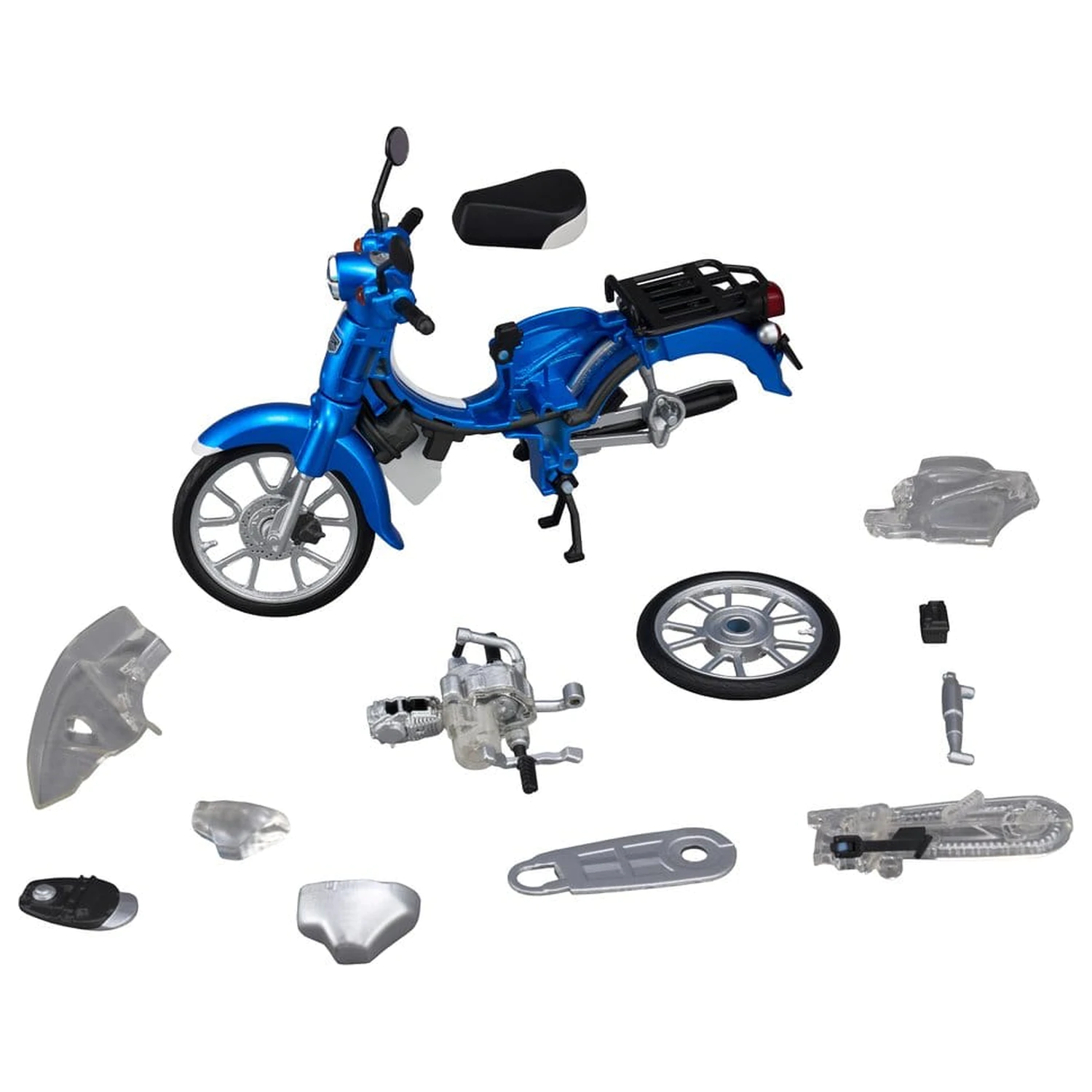 Honda Kaitanics Plastični Model Komplet Super Cub 110 Glint Wave Blue Metalic fotografija izdelka