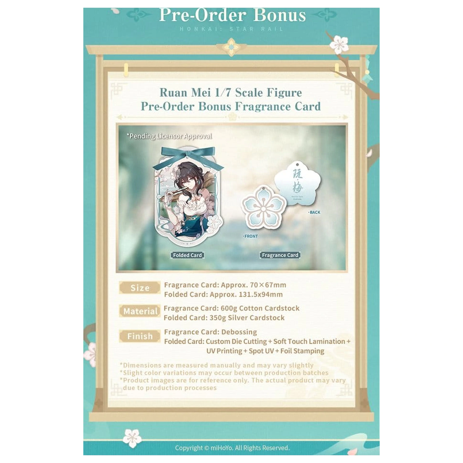 Honkai: Star Rail PVC figura 1/7 Ruan Mei Plumblossom Letter Ver. Z bonusom 18 cm fotografija izdelka