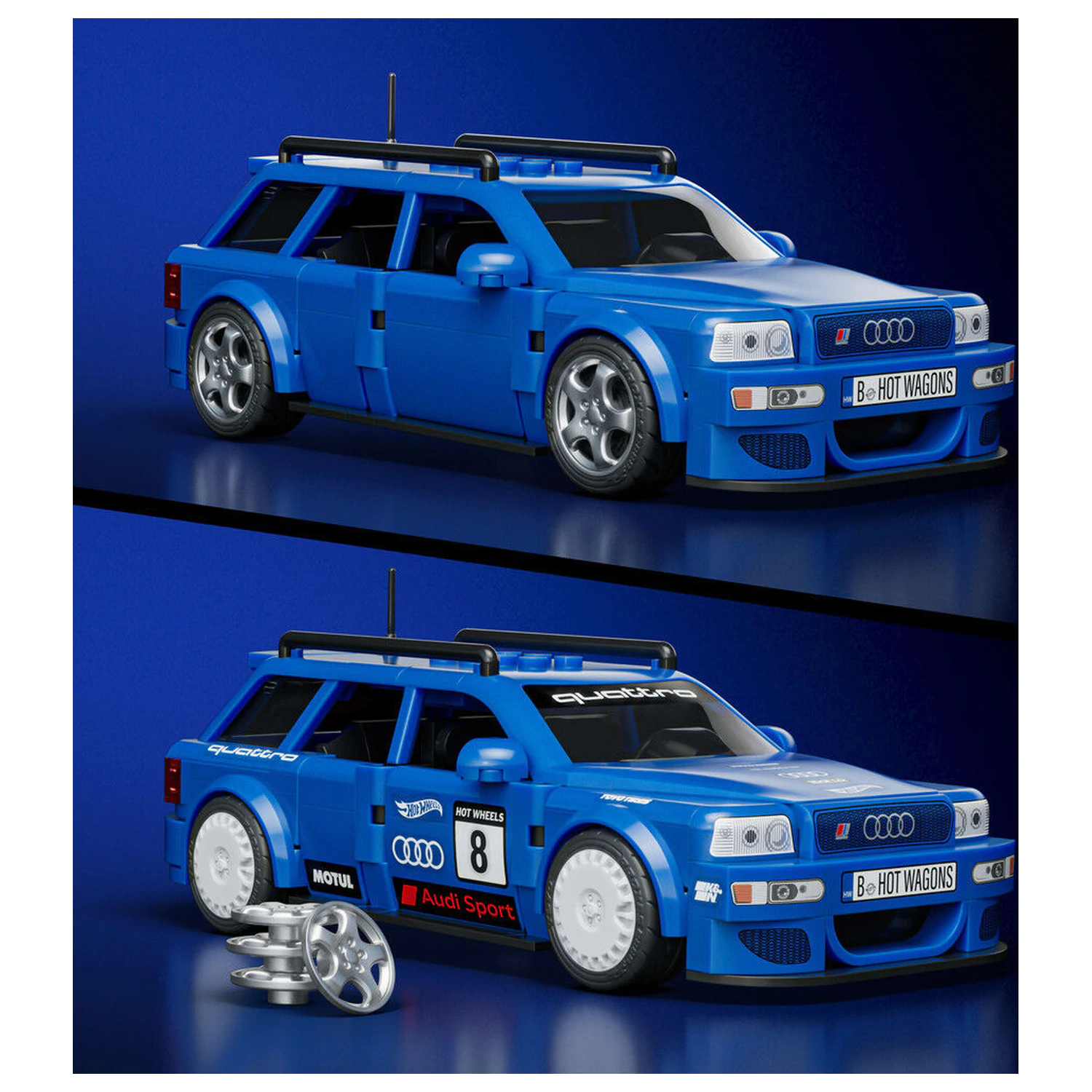 Hot Wheels Audi RS2 Speed konstrukcijski set fotografija izdelka