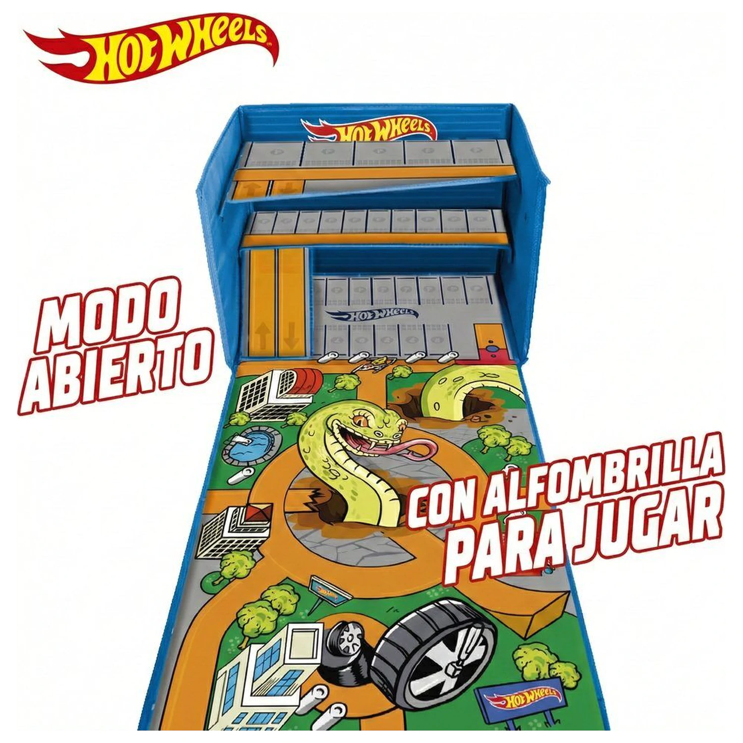 Hot Wheels Avto organizator škatla s stezo in igralno površino fotografija izdelka
