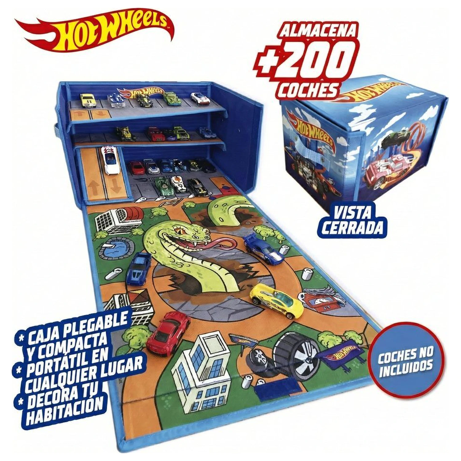Hot Wheels Avto organizator škatla s stezo in igralno površino fotografija izdelka