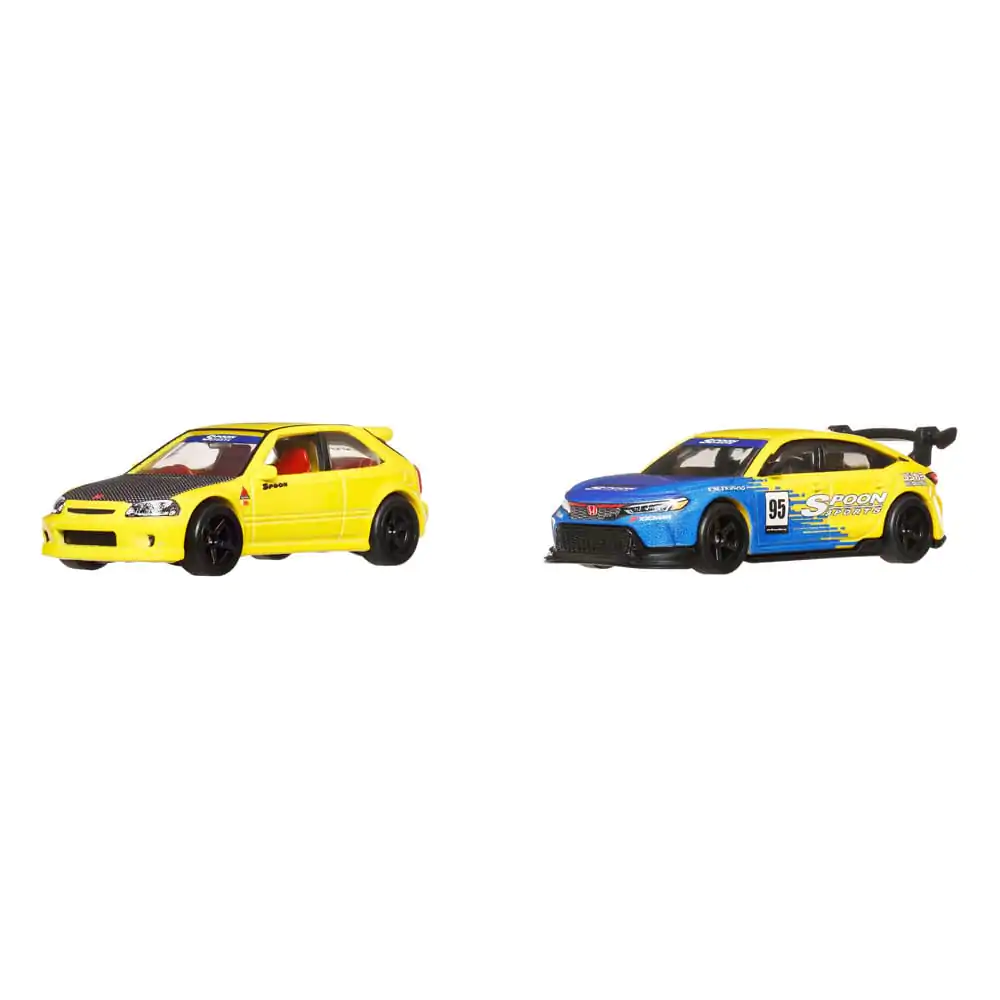 Hot Wheels Premium Car Culture Diecast Vozilo 2-Paket 1/64 '99 Honda Civic Type R (EK9) & Honda Civic Type R fotografija izdelka
