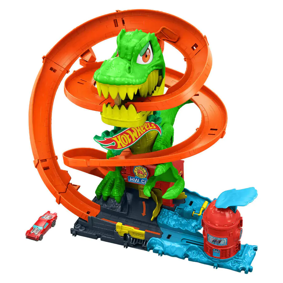 Hot Wheels City T-Rex Blaze Battle igralni set fotografija izdelka