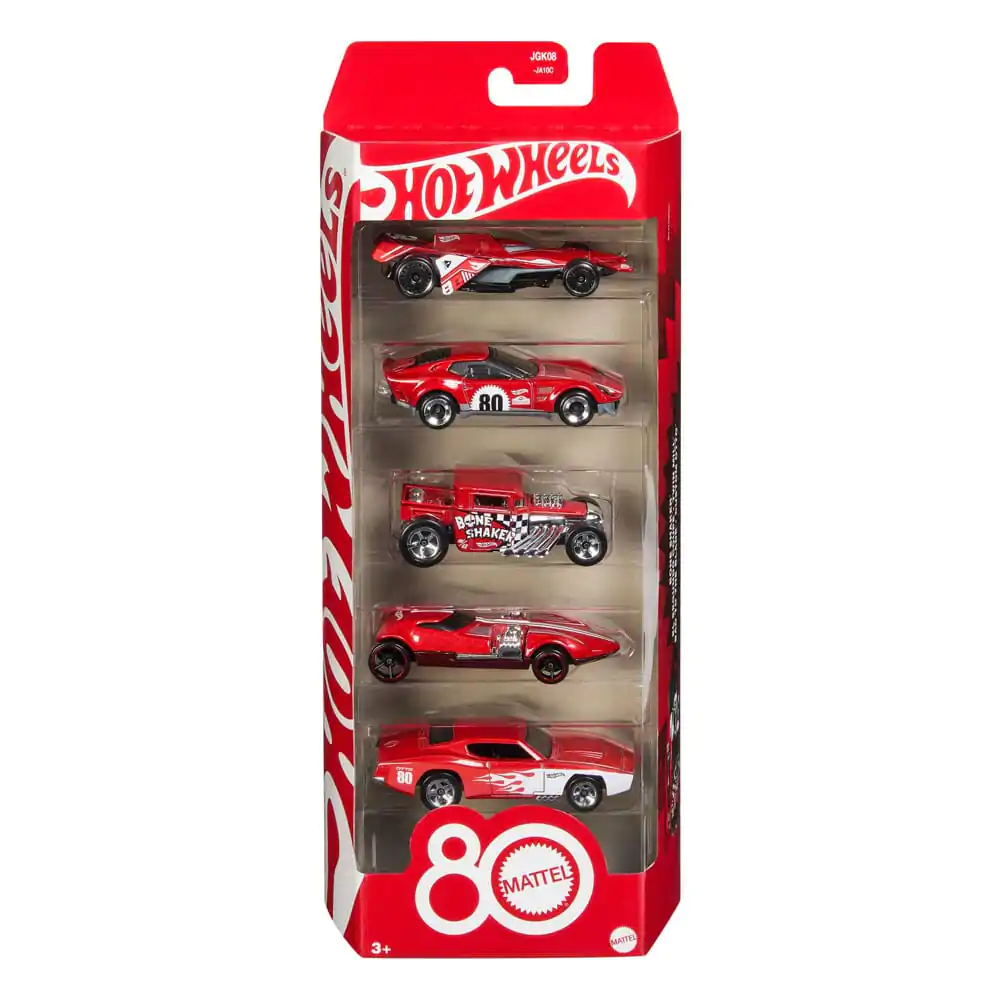 Hot Wheels Diecast Vehicle 5-Pack 1/64 80. obletnica fotografija izdelka