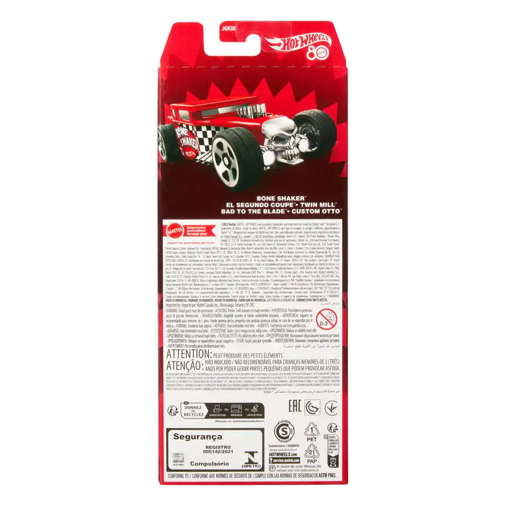 Hot Wheels Diecast Vehicle 5-Pack 1/64 80. obletnica fotografija izdelka
