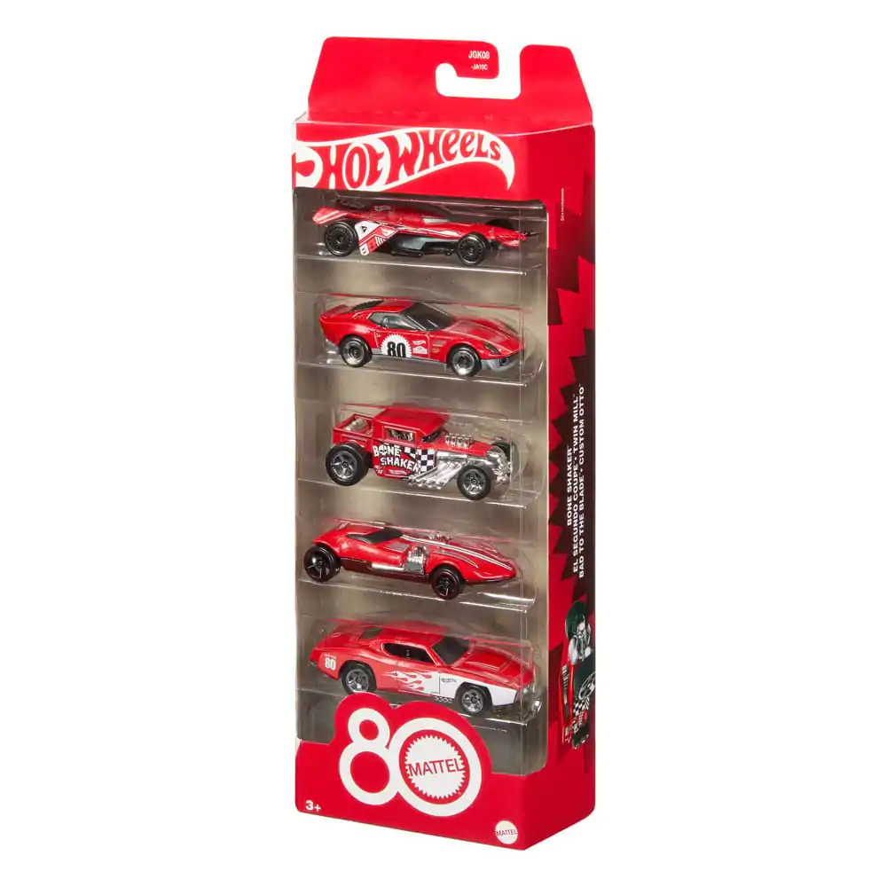 Hot Wheels Diecast Vehicle 5-Pack 1/64 80. obletnica fotografija izdelka