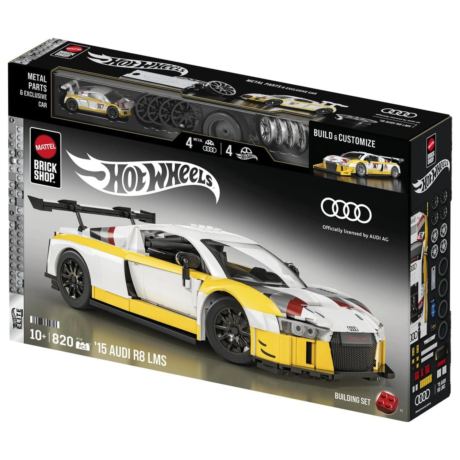 Hot Wheels Elite Mattel Brick Shop Komplet za sestavljanje 1/16 '15 Audi R8 LMS fotografija izdelka