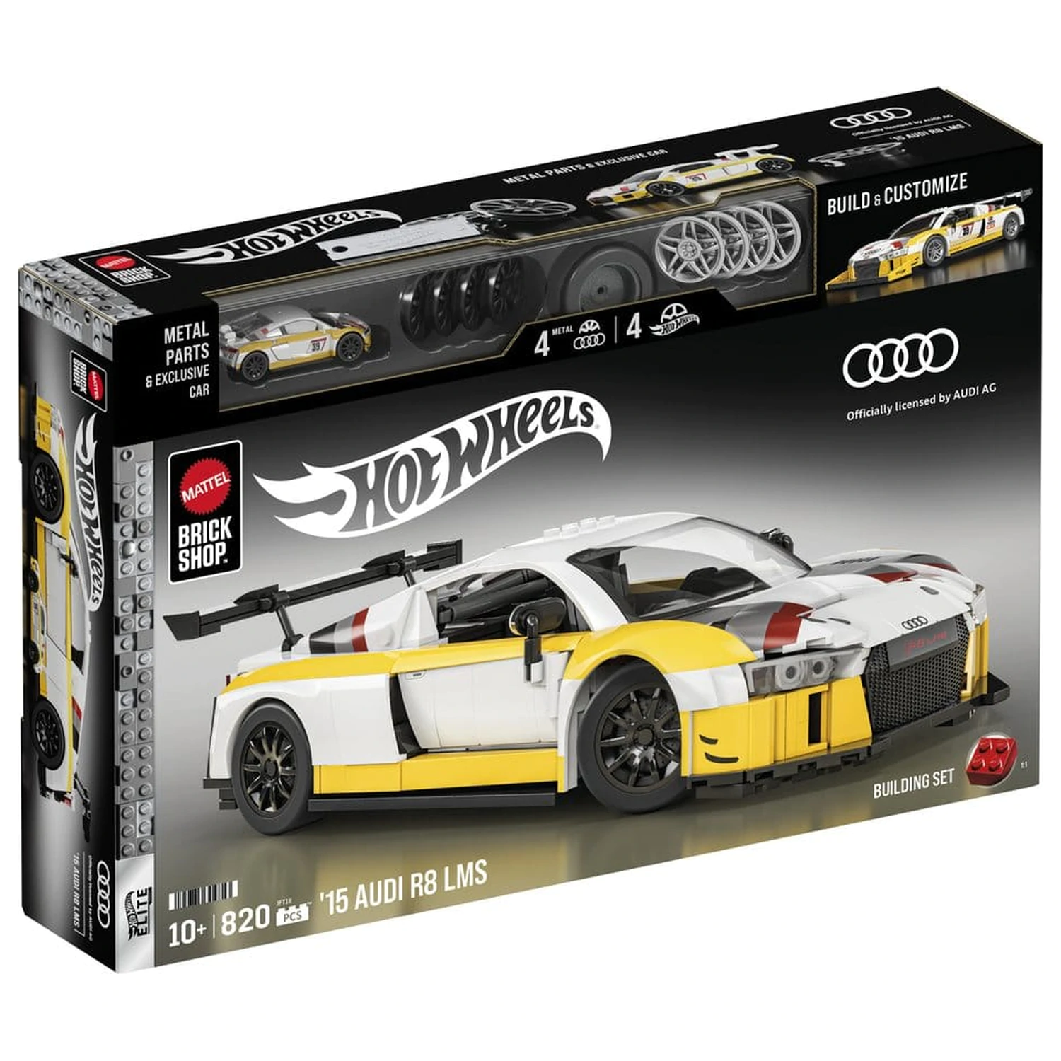 Hot Wheels Elite Mattel Brick Shop Komplet za sestavljanje 1/16 '15 Audi R8 LMS fotografija izdelka