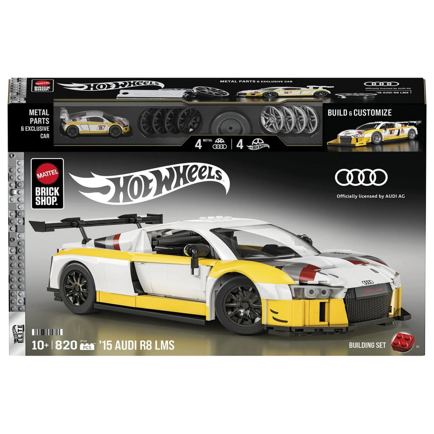 Hot Wheels Elite Mattel Brick Shop Komplet za sestavljanje 1/16 '15 Audi R8 LMS fotografija izdelka