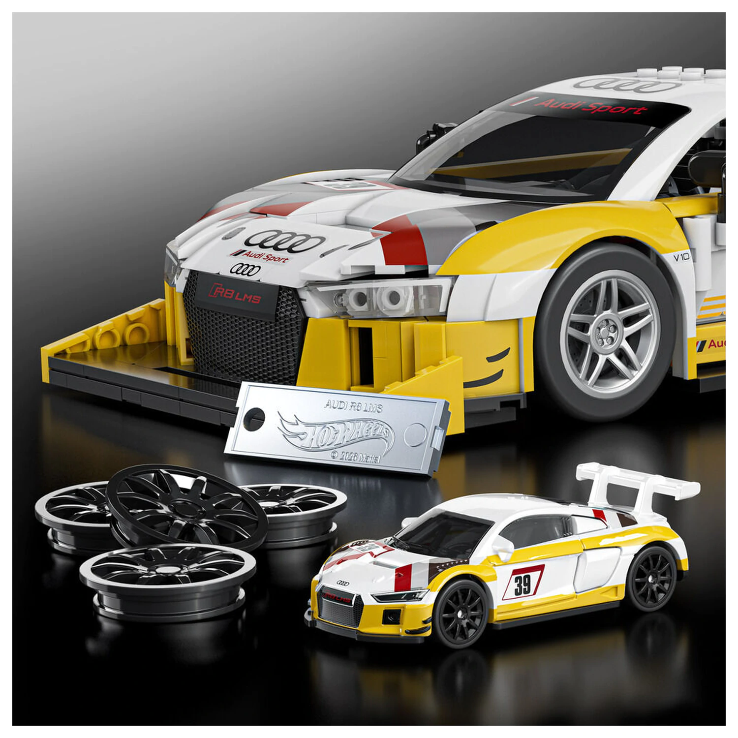 Hot Wheels Elite Mattel Brick Shop Komplet za sestavljanje 1/16 '15 Audi R8 LMS fotografija izdelka