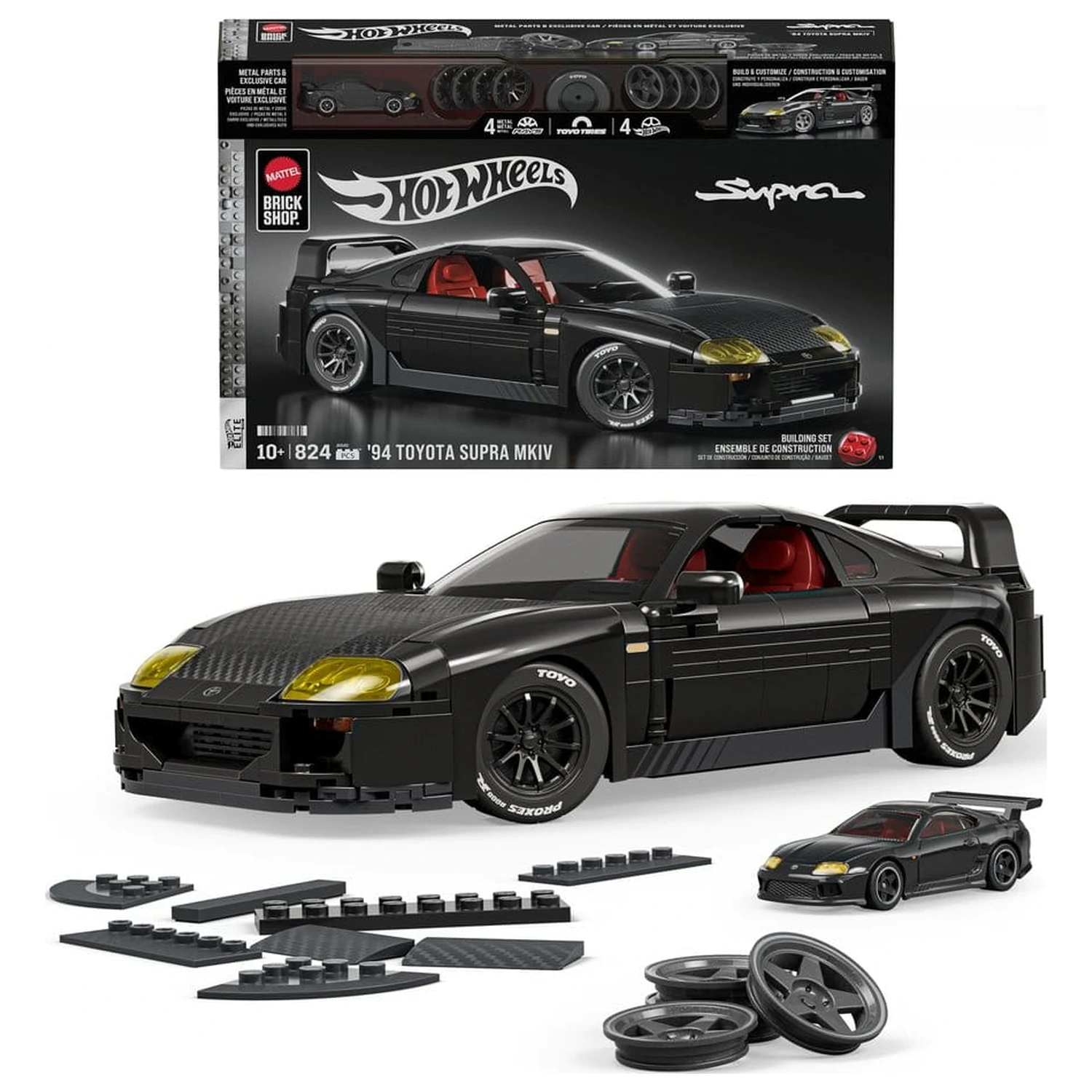 Hot Wheels Elite Mattel Brick Shop Komplet za sestavljanje 1/16 '94 Toyota Supra MKIV fotografija izdelka