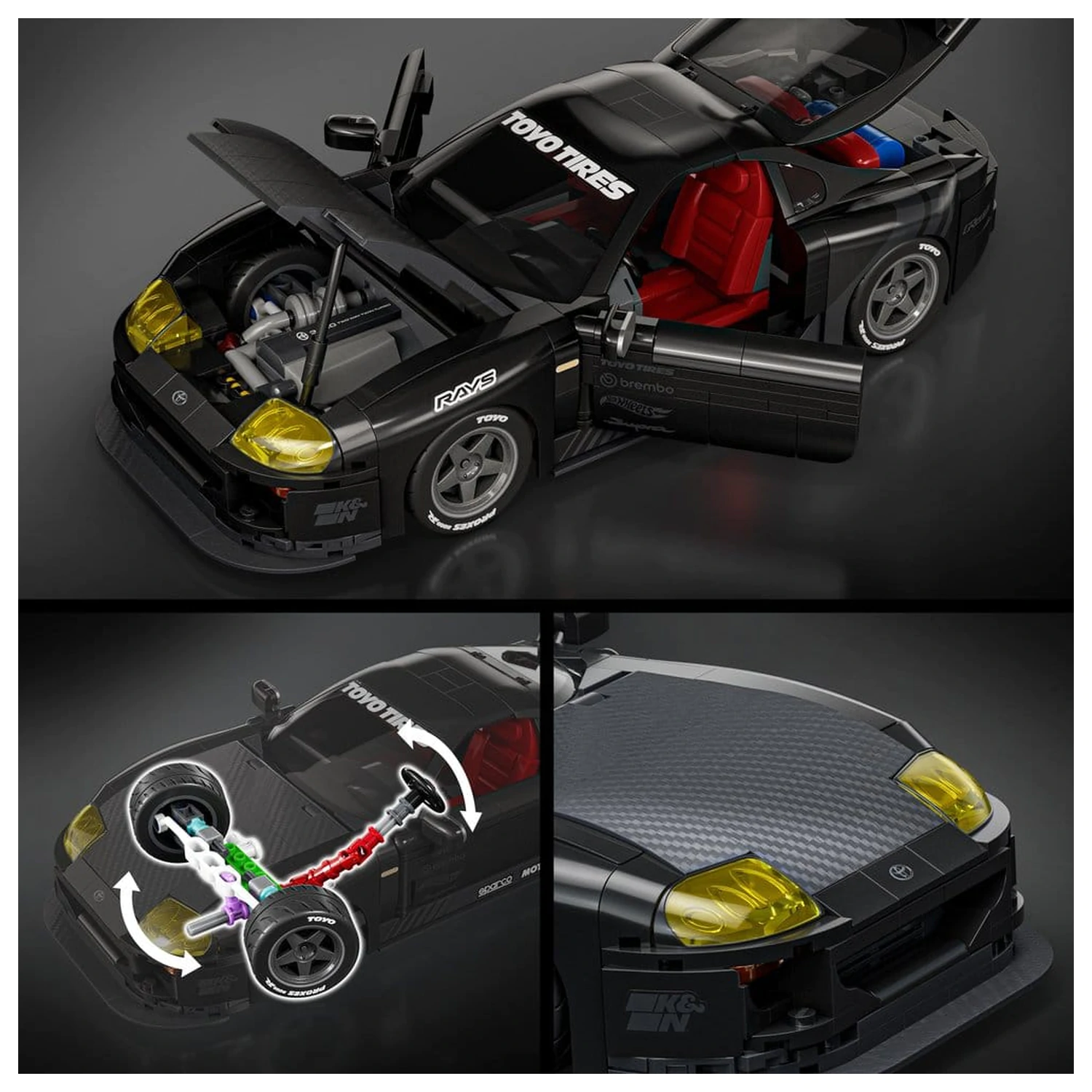 Hot Wheels Elite Mattel Brick Shop Komplet za sestavljanje 1/16 '94 Toyota Supra MKIV fotografija izdelka