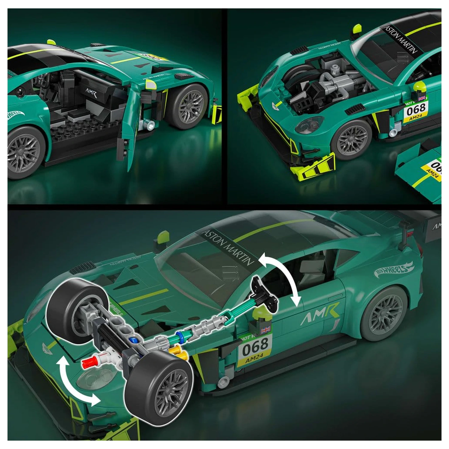 Hot Wheels Elite Mattel Brick Shop komplet za sestavljanje 1/16 '24 Aston Martin Vantage GT3 fotografija izdelka