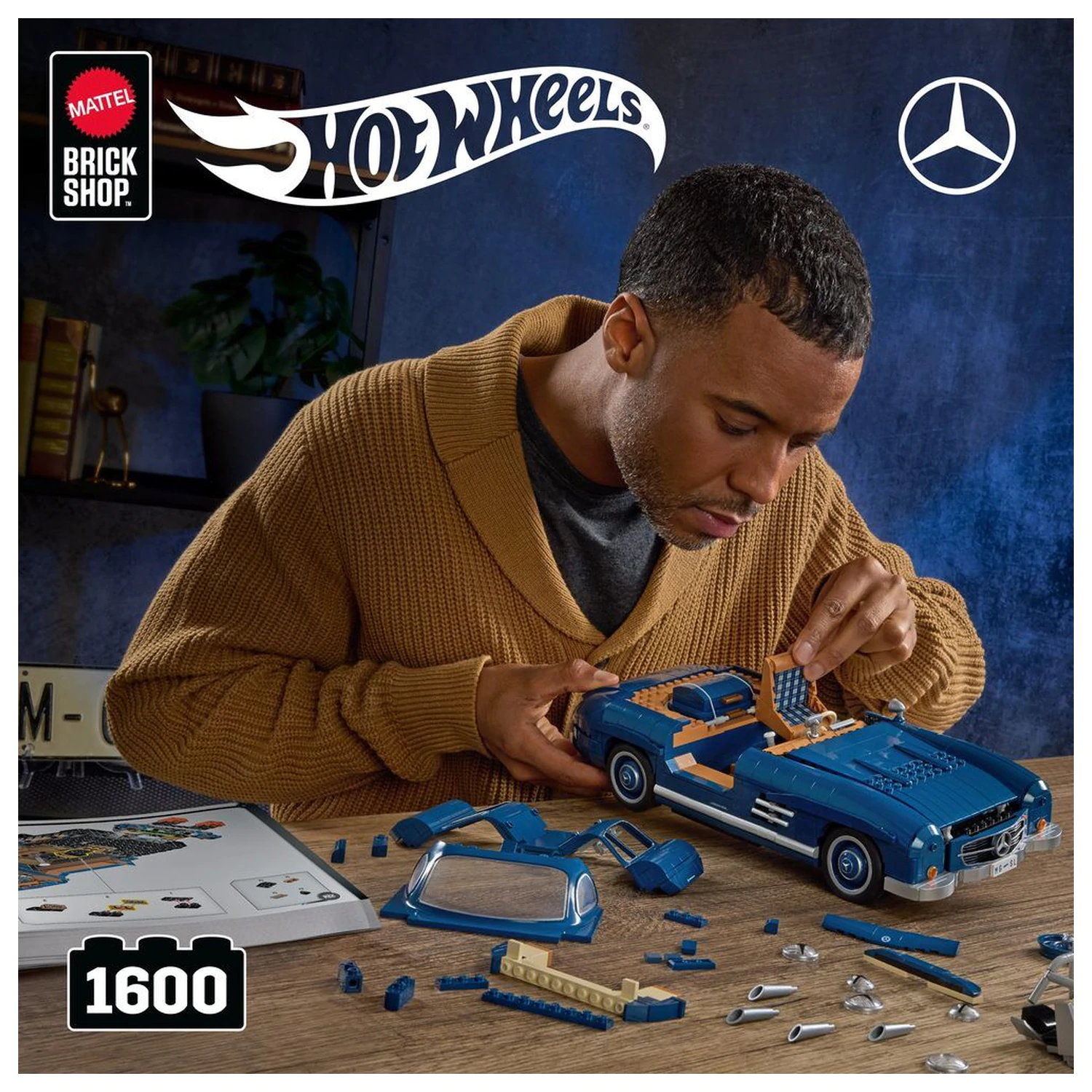 Hot Wheels Mercedes 300SL Premium konstrukcijski set fotografija izdelka