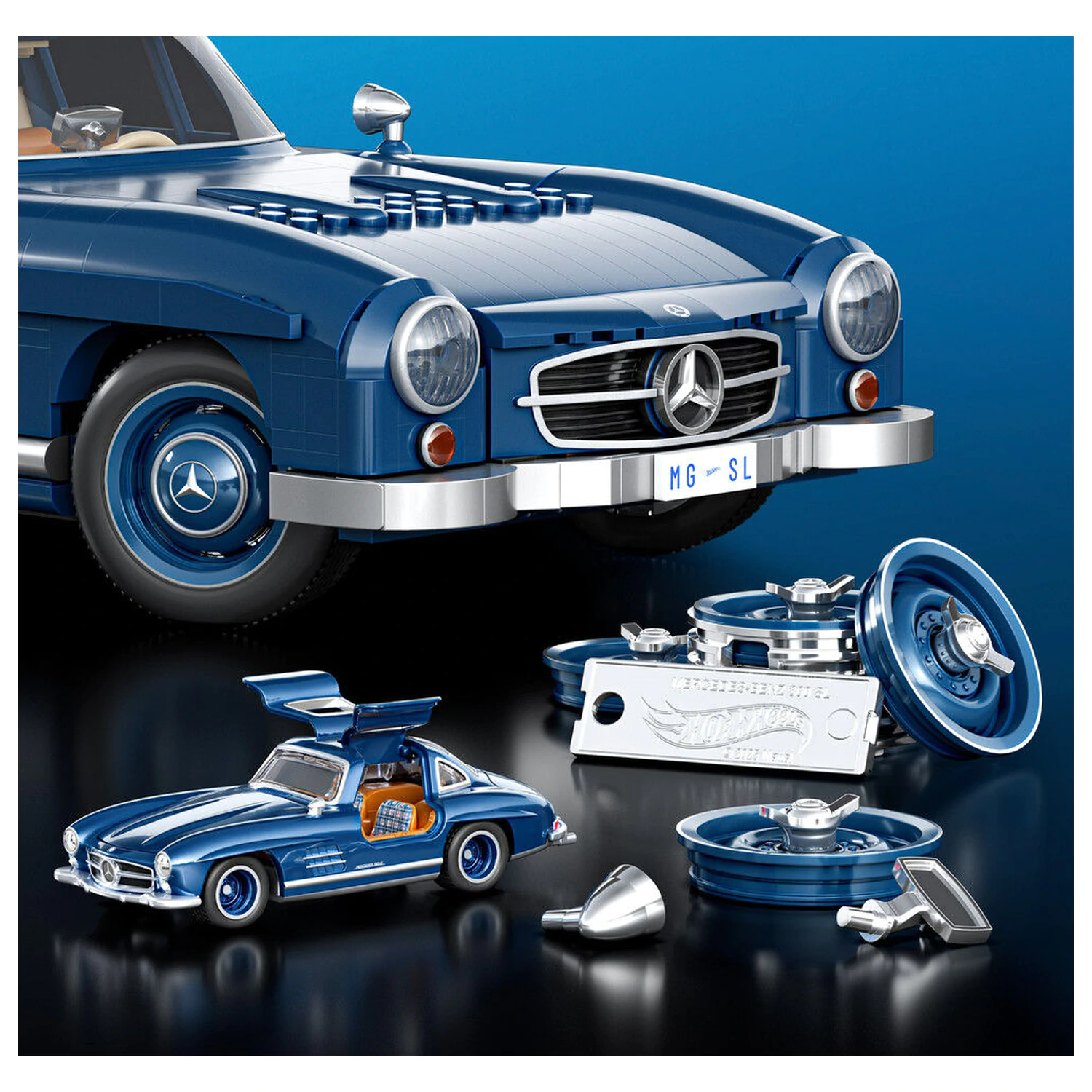 Hot Wheels Mercedes 300SL Premium konstrukcijski set fotografija izdelka