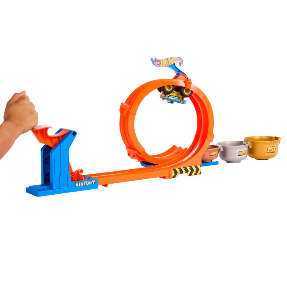 Hot Wheels Monster Trucks Igralni set Loop and Flip Trophy Challenge  fotografija izdelka