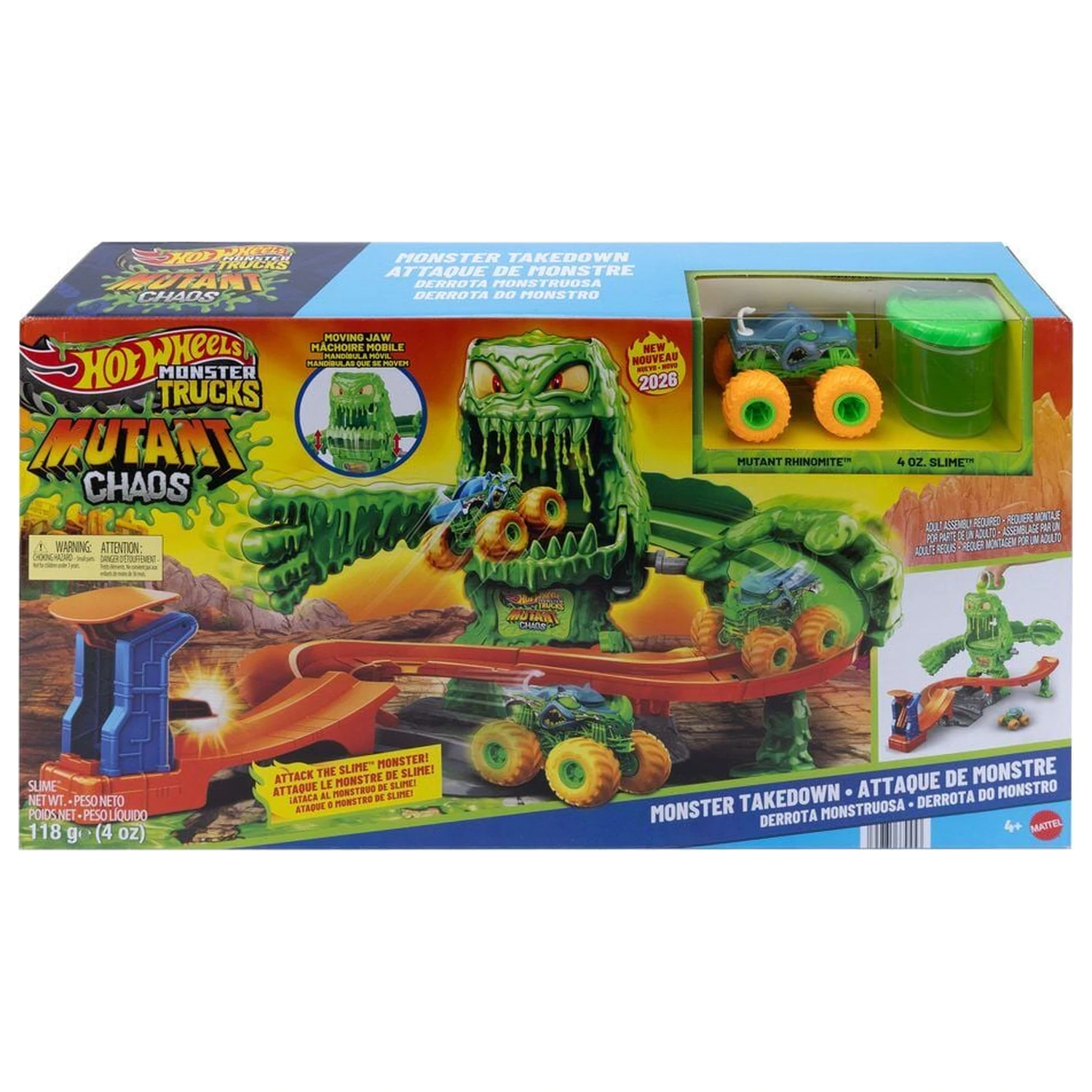 Hot Wheels Monster Trucks Mutant Chaos Monster Takedown igralni komplet fotografija izdelka