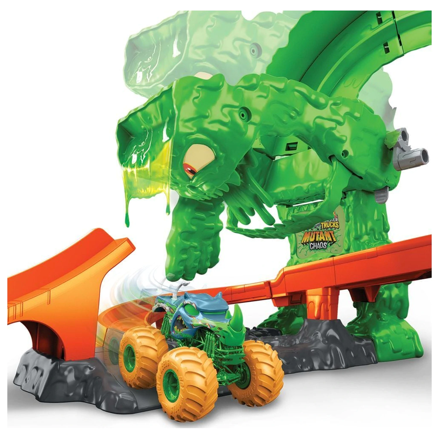 Hot Wheels Monster Trucks Mutant Chaos Monster Takedown igralni komplet fotografija izdelka