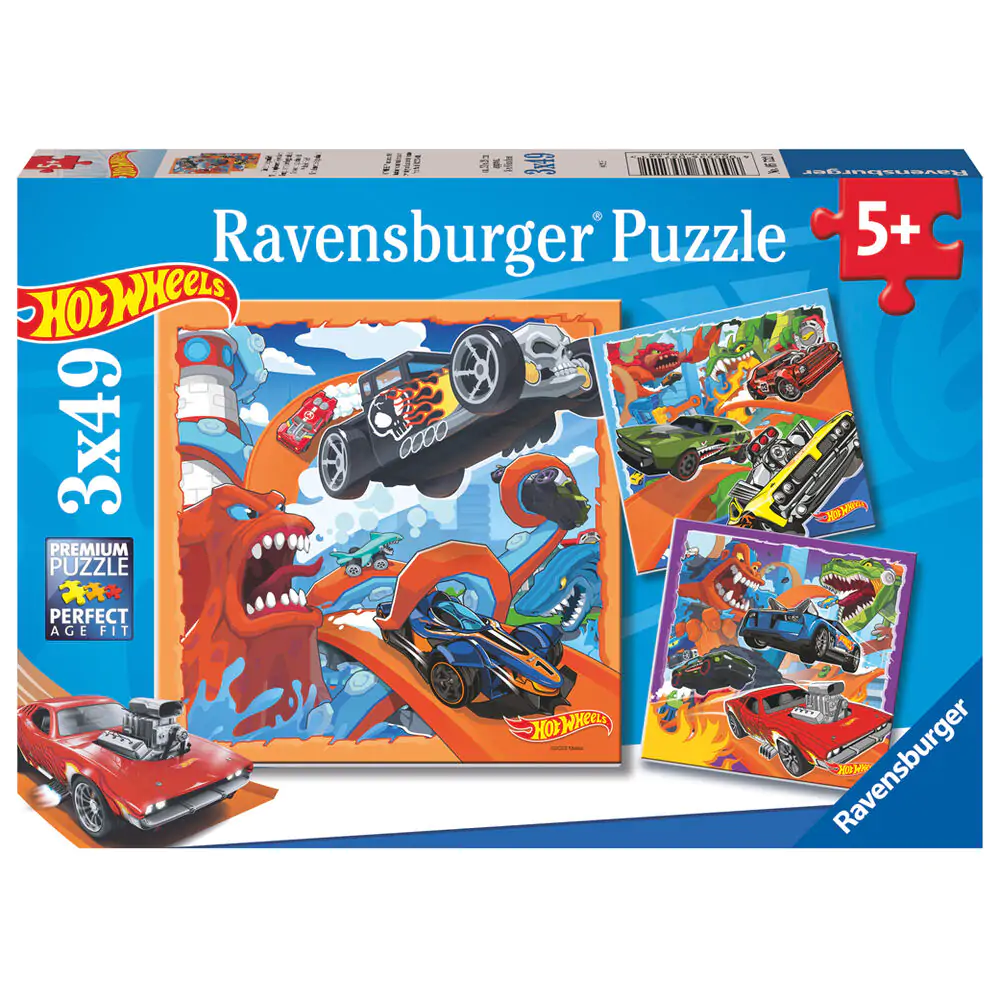 Hot Wheels puzzle 3x39 kosov fotografija izdelka