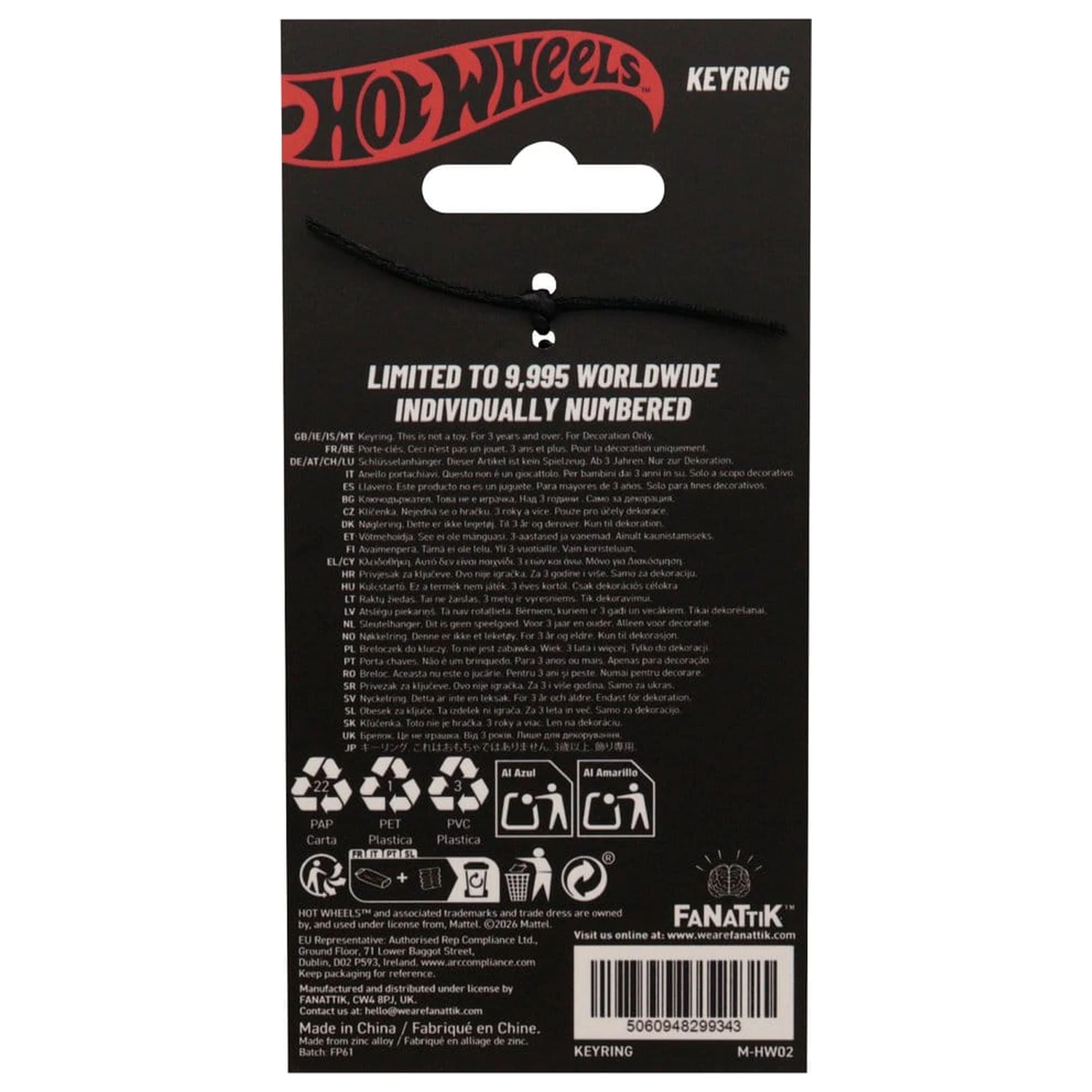 Hot Wheels obesek za ključe Race 'Em Collect 'Em Limited Edition fotografija izdelka