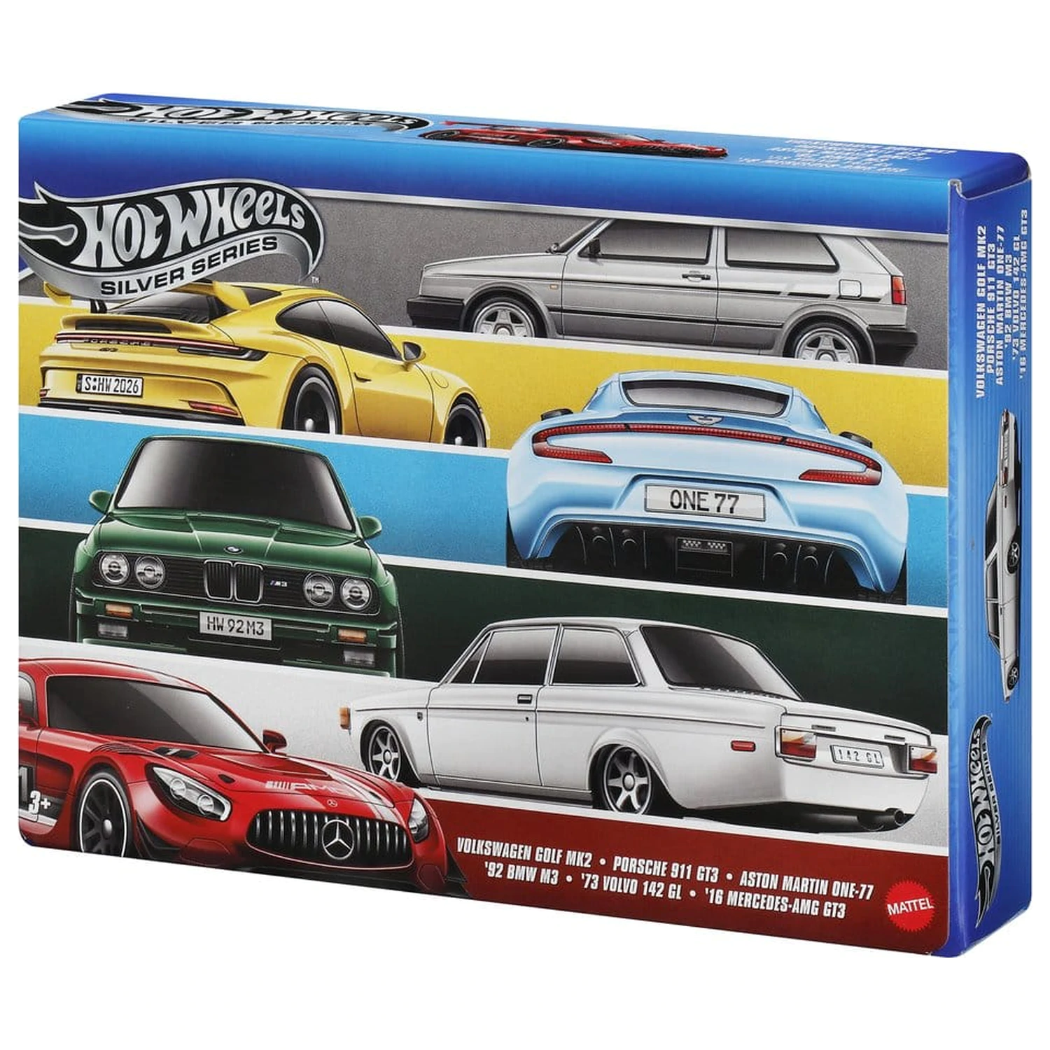 Hot Wheels Silver Series Die-Cast vozilo 6-paket 1/64 Euro Style fotografija izdelka