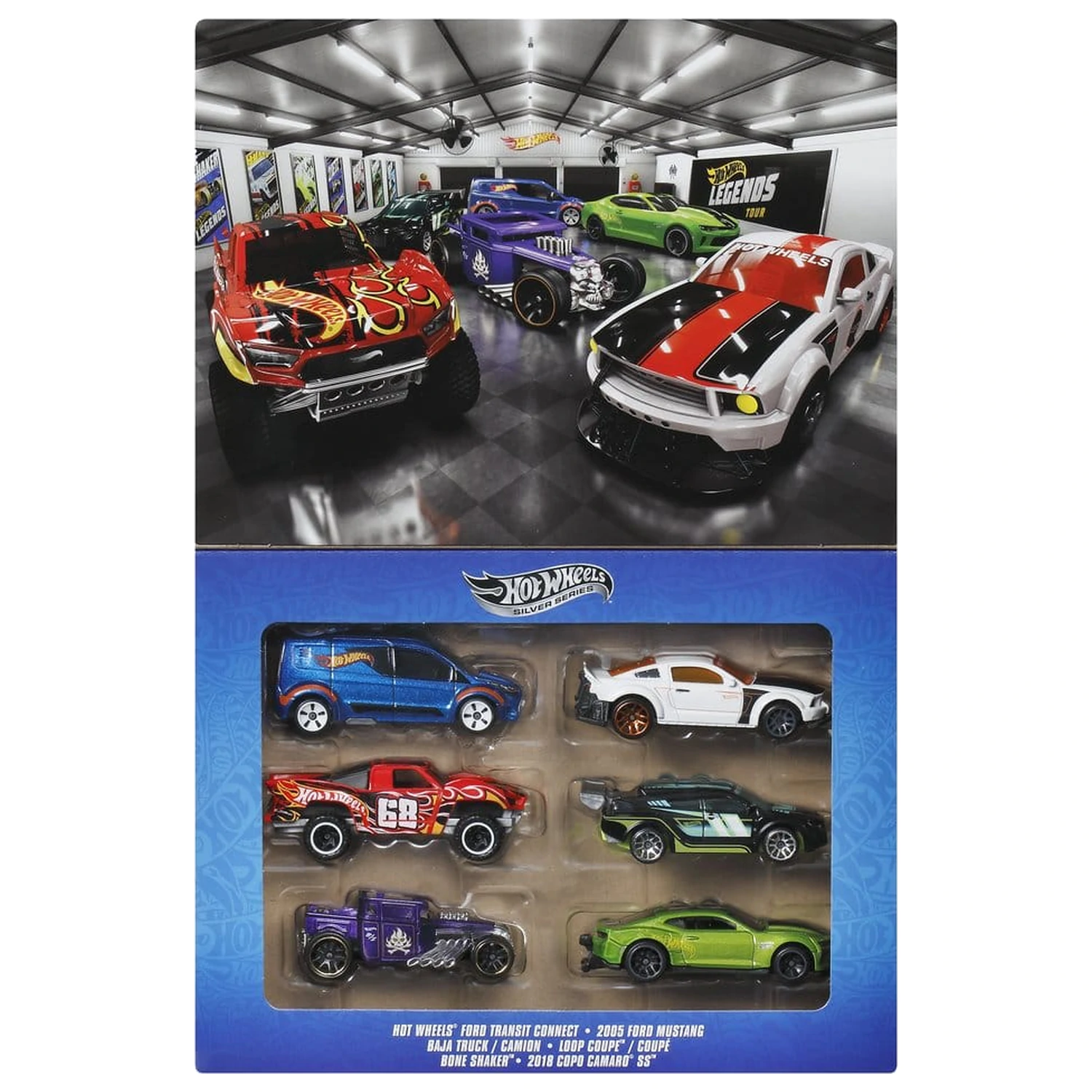 Hot Wheels Silver Series Die-Cast vozil 6-paket 1/64 Legends fotografija izdelka