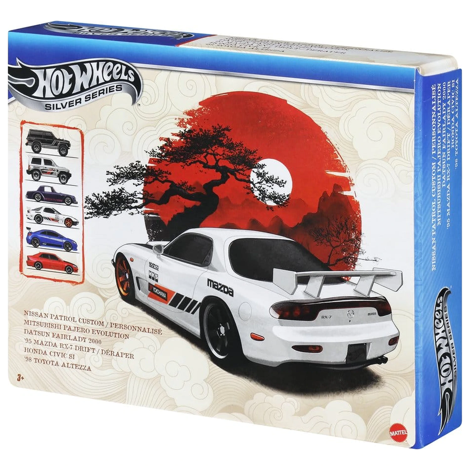 Hot Wheels Silver Series Die-Cast Vozilo Paket 6 kosov 1/64 Streets of Japan fotografija izdelka