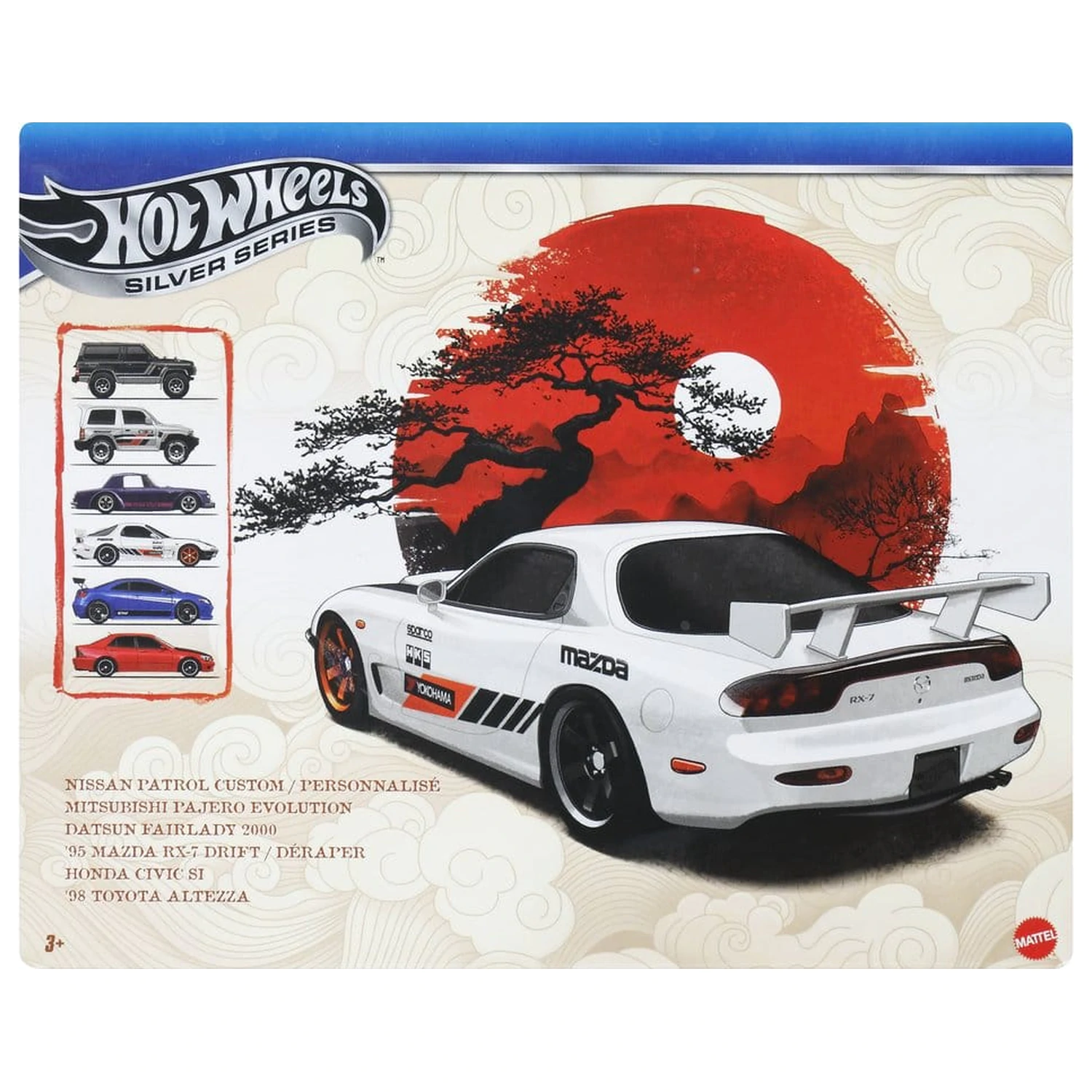 Hot Wheels Silver Series Die-Cast Vozilo Paket 6 kosov 1/64 Streets of Japan fotografija izdelka