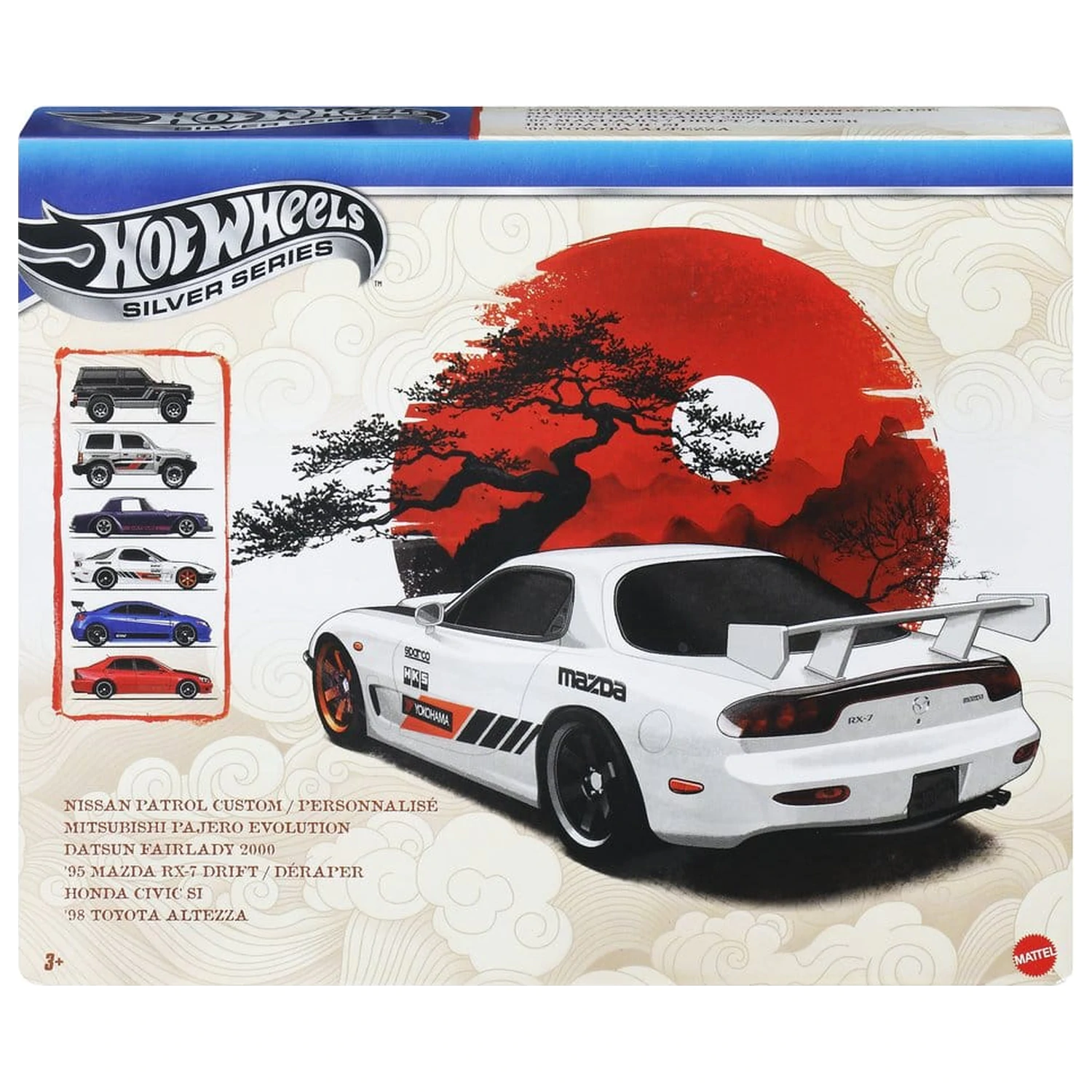 Hot Wheels Silver Series Die-Cast Vozilo Paket 6 kosov 1/64 Streets of Japan fotografija izdelka