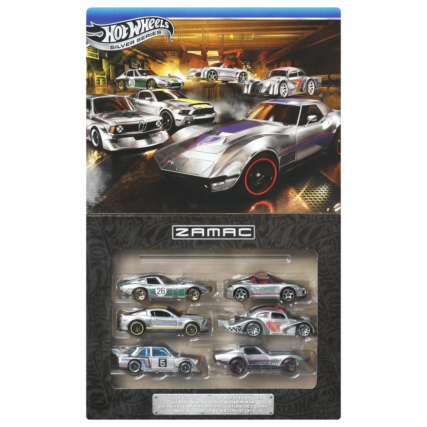 Hot Wheels Silver Series model vozil Die-Cast 6-paket 1/64 ZAMAC fotografija izdelka