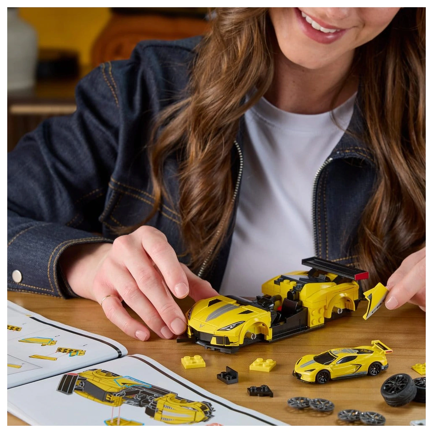 Hot Wheels Speed Mattel Brick Shop Komplet za sestavljanje 1/32 '20 Corvette C8.R fotografija izdelka