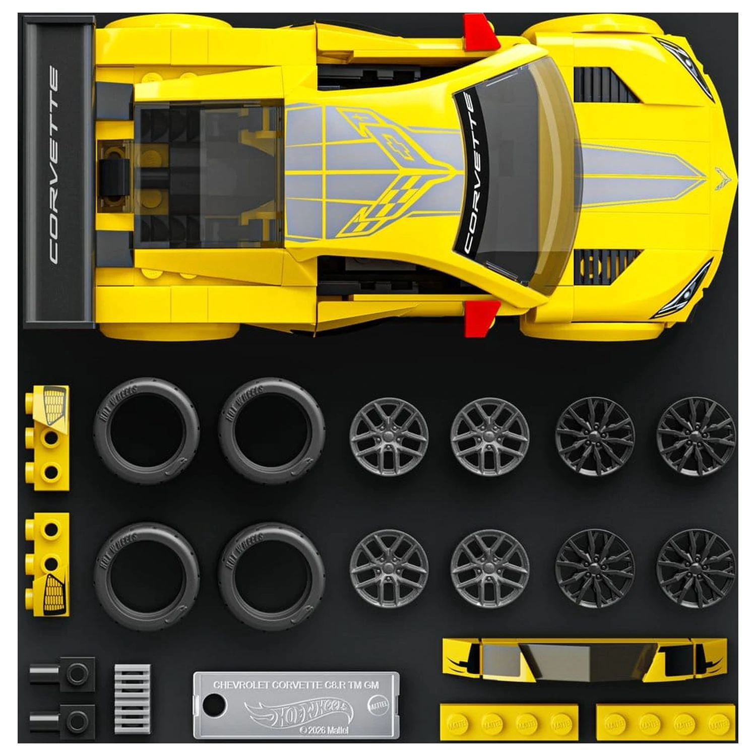 Hot Wheels Speed Mattel Brick Shop Komplet za sestavljanje 1/32 '20 Corvette C8.R fotografija izdelka