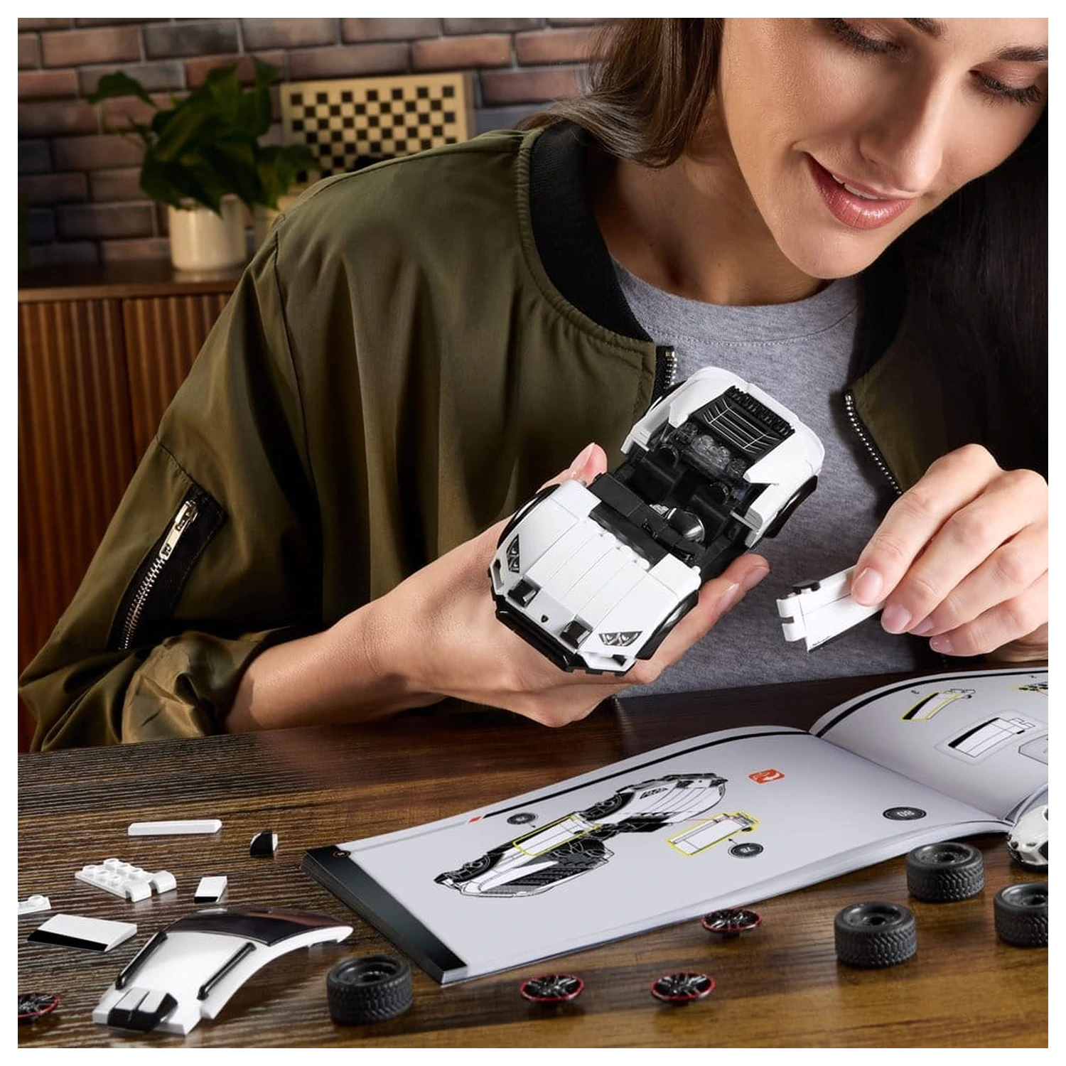 Hot Wheels Speed Mattel Brick Shop Komplet za sestavljanje 1/32 Lamborghini Huracán Sterrato fotografija izdelka