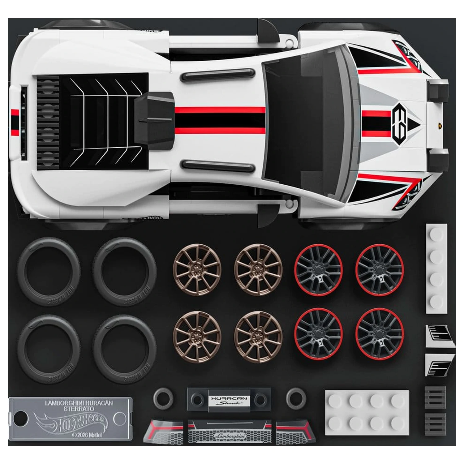 Hot Wheels Speed Mattel Brick Shop Komplet za sestavljanje 1/32 Lamborghini Huracán Sterrato fotografija izdelka