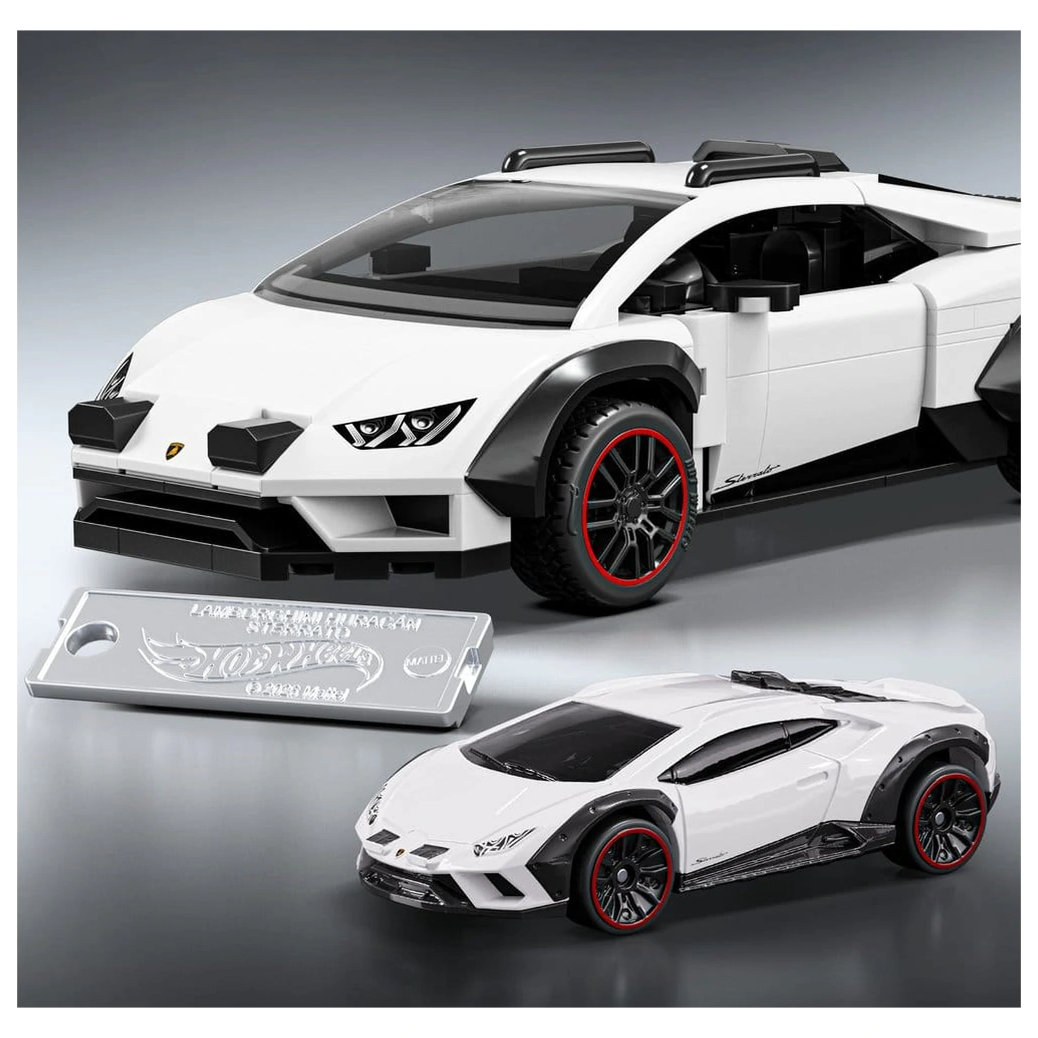 Hot Wheels Speed Mattel Brick Shop Komplet za sestavljanje 1/32 Lamborghini Huracán Sterrato fotografija izdelka