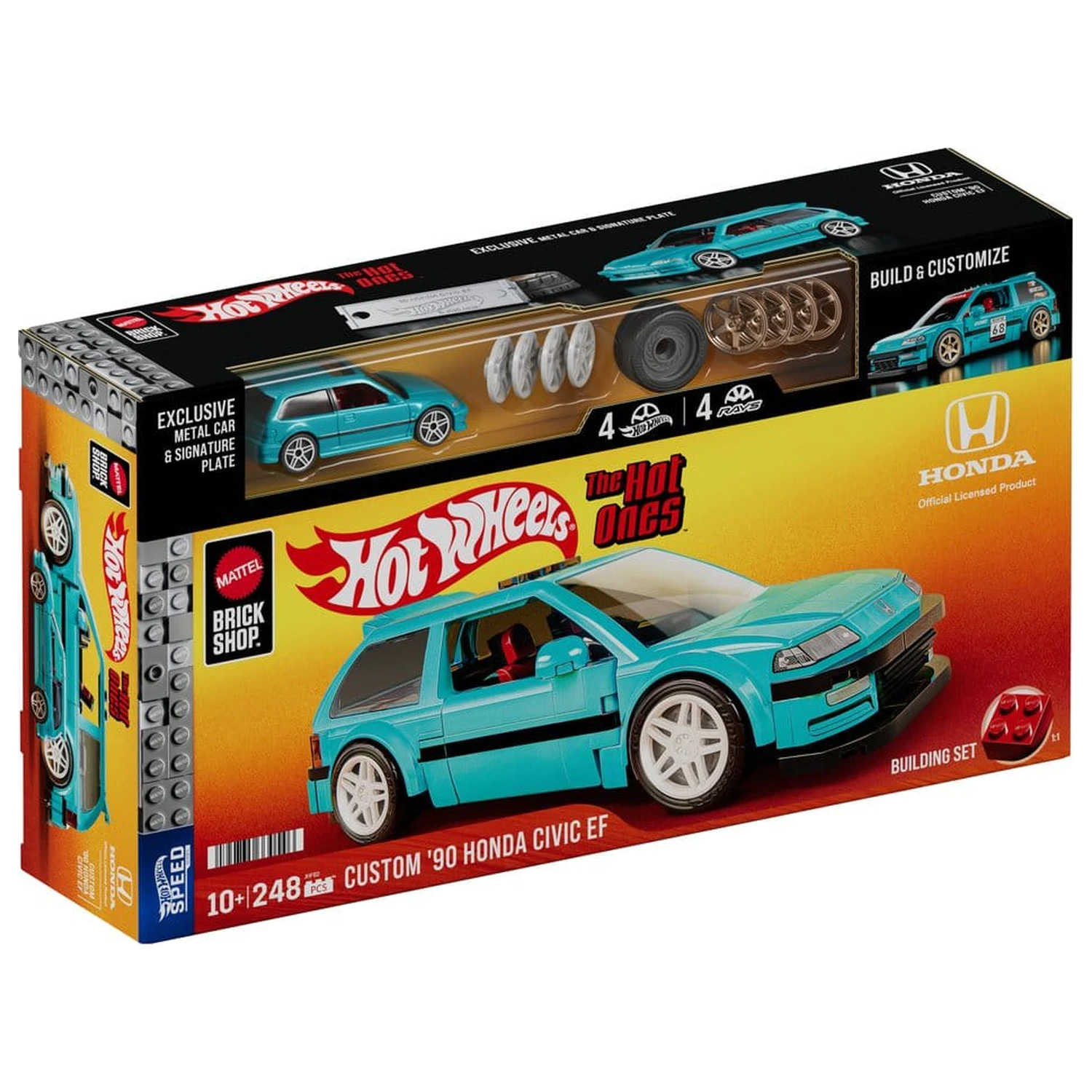 Hot Wheels Speed Series Mattel Brick Shop Komplet za sestavljanje 1/32 po meri ’90 Honda Civic EF fotografija izdelka