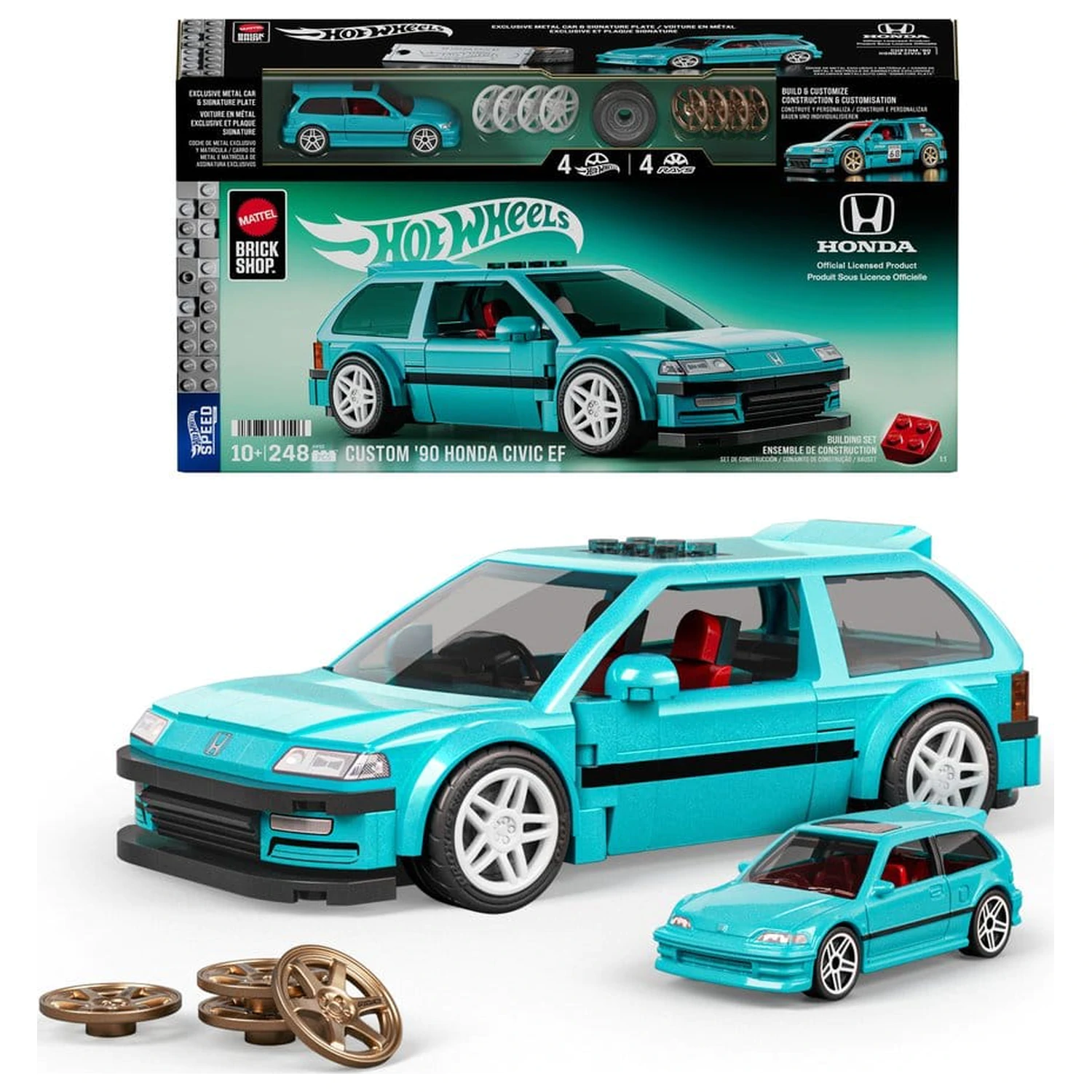 Hot Wheels Speed Series Mattel Brick Shop Komplet za sestavljanje 1/32 po meri ’90 Honda Civic EF fotografija izdelka